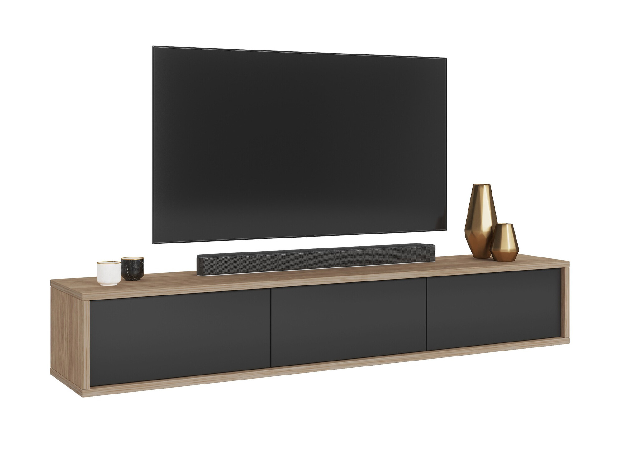 Mobile porta TV Austin 324 (Quercia + Antracite)