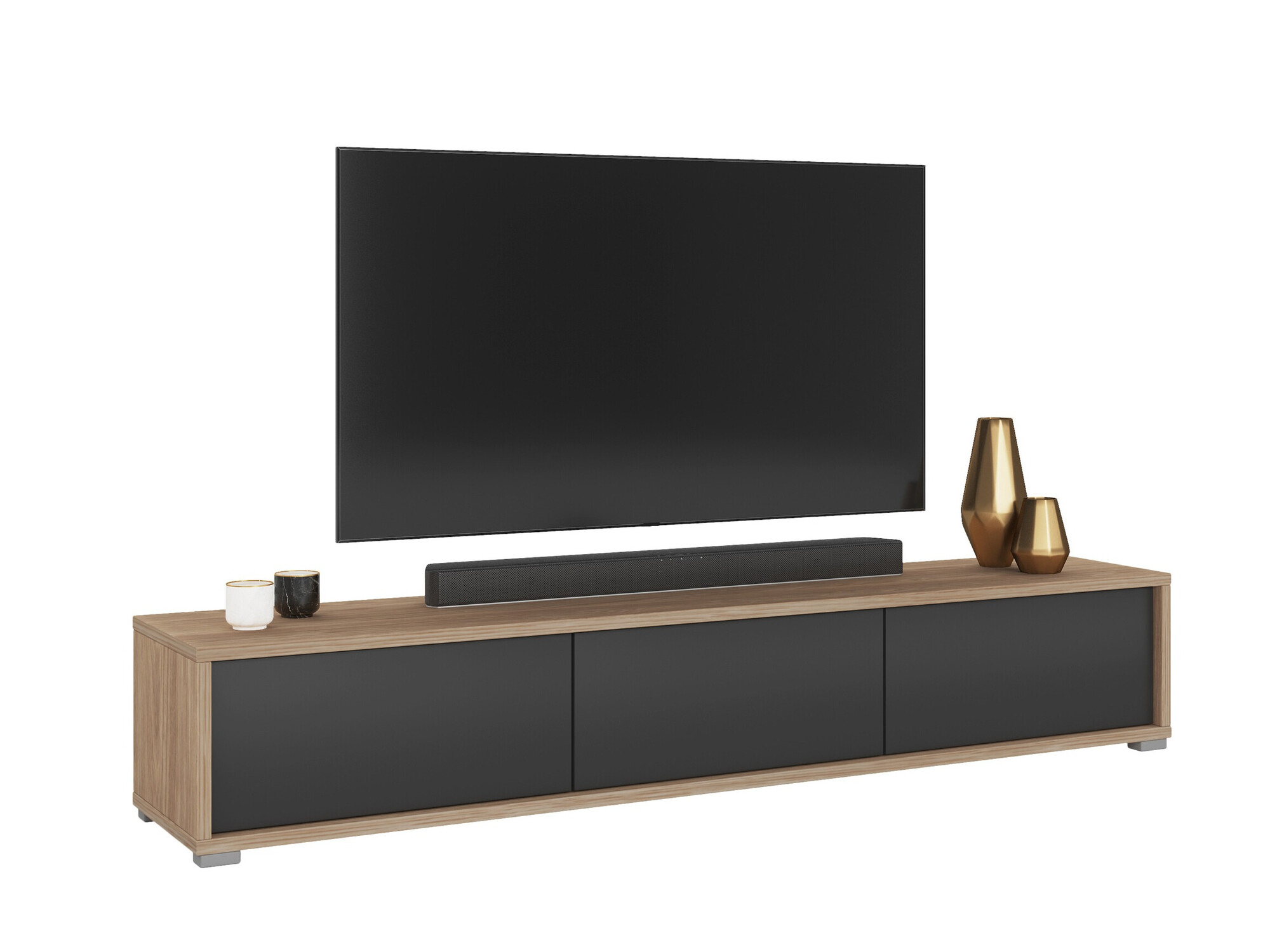 Mobile porta TV Austin 324 (Quercia + Antracite)