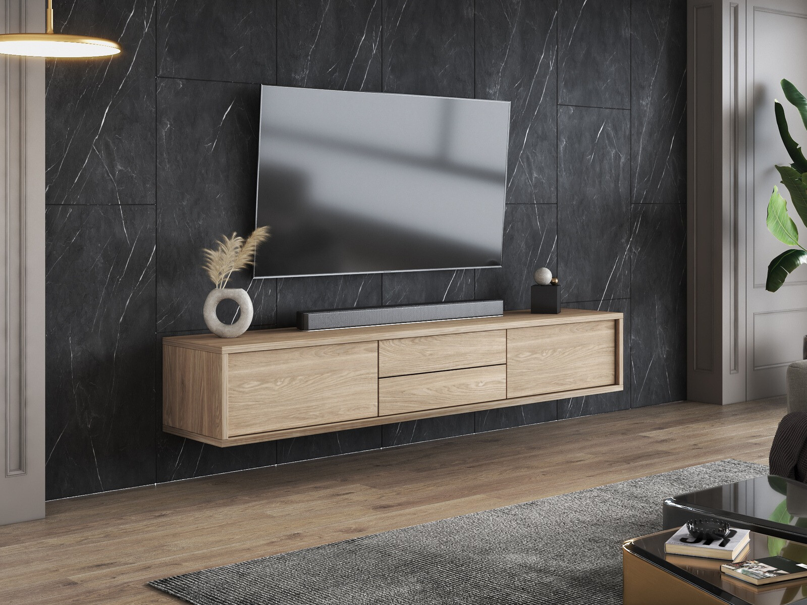 Mobile porta TV Austin 325 (Quercia)