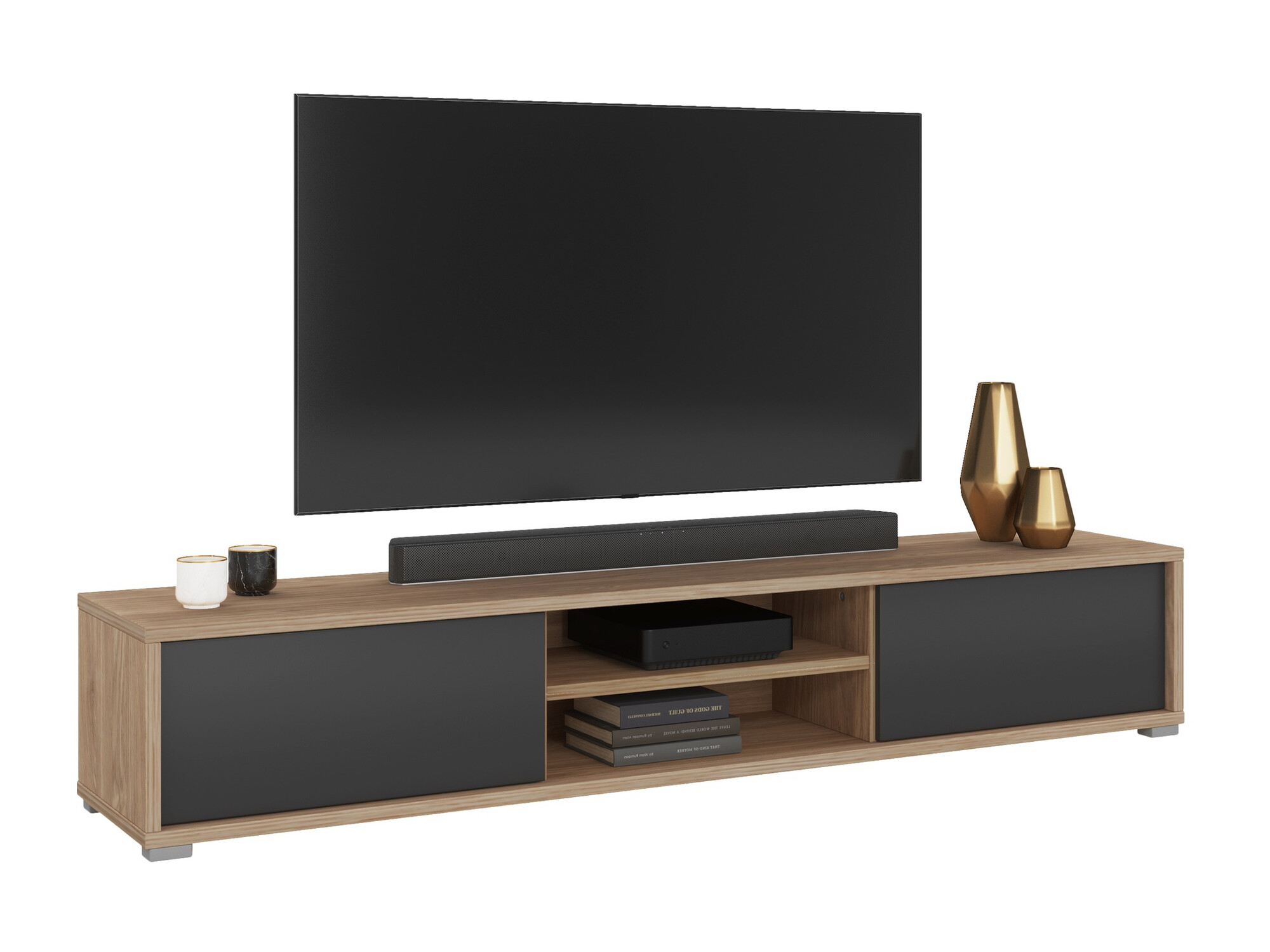 Mobile porta TV Austin 326 (Quercia + Antracite)