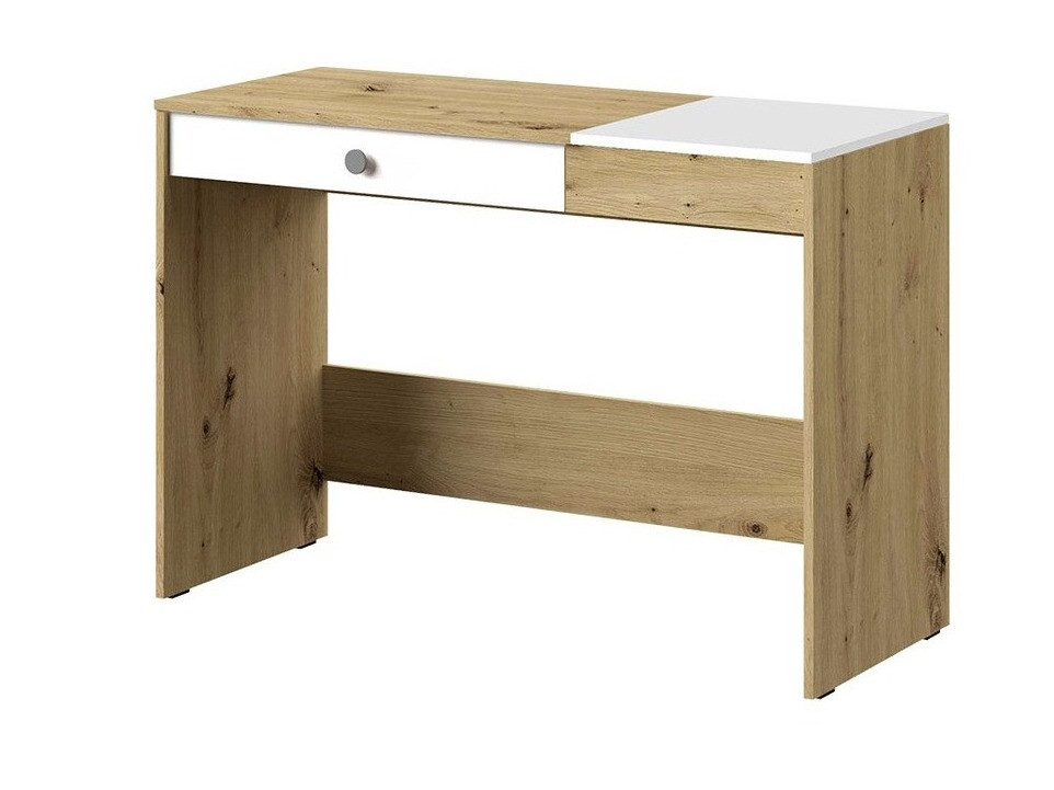 Scrivania da ufficio Almira 109 (Rovere Artisan + Bianco + Grigio)