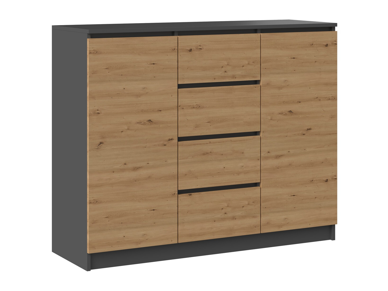 Cassettiera Elbvelu 113 (Antracite + Rovere Artisan)