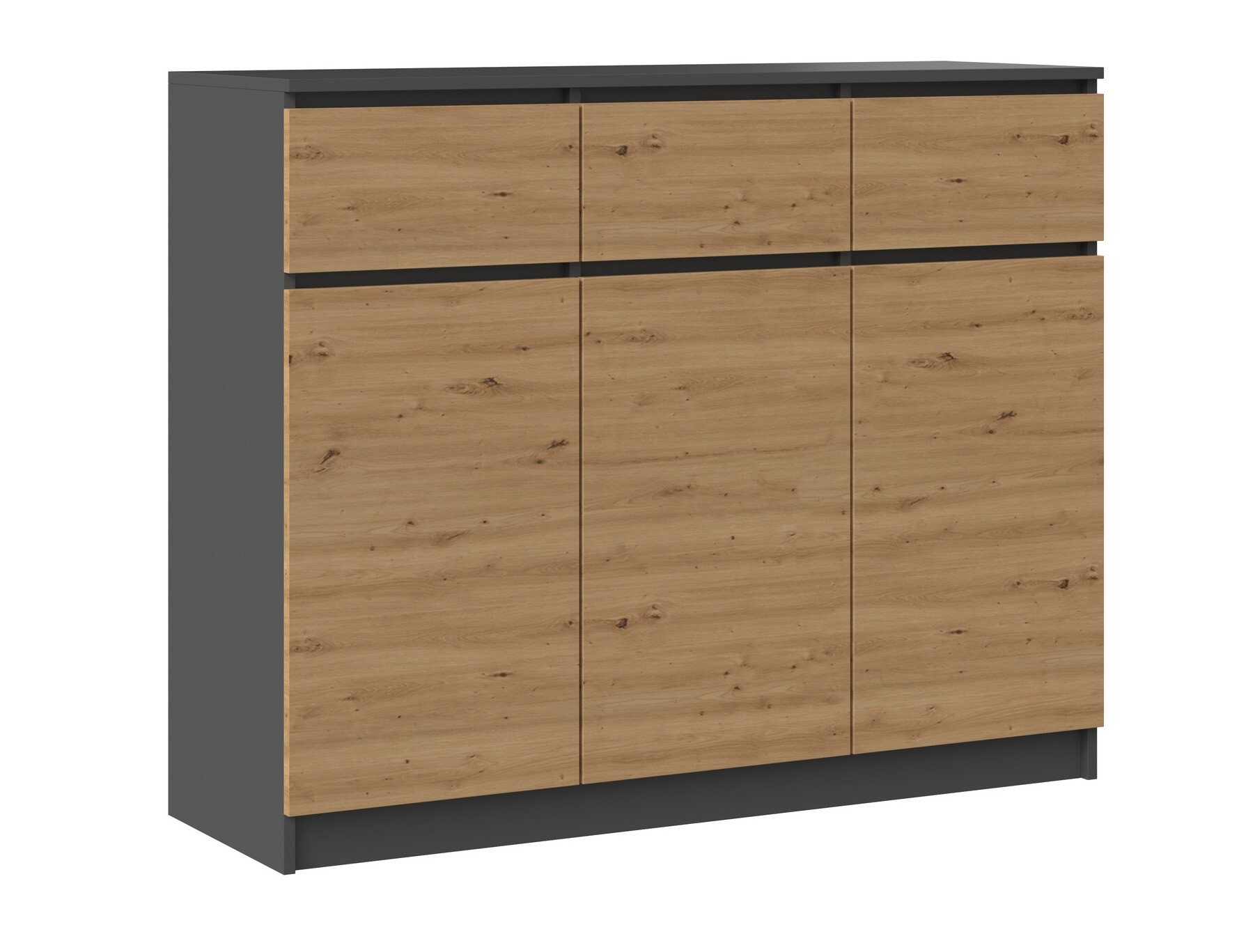 Cassettiera Elbvelu 115 (Antracite + Rovere Artisan)