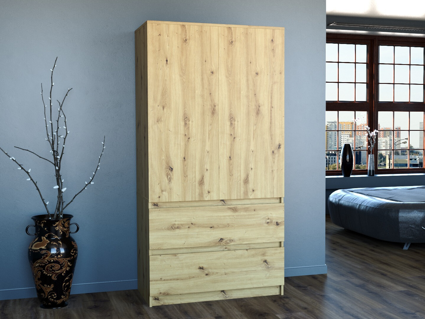 Armadio Elbvelu 116 (Rovere Artisan)