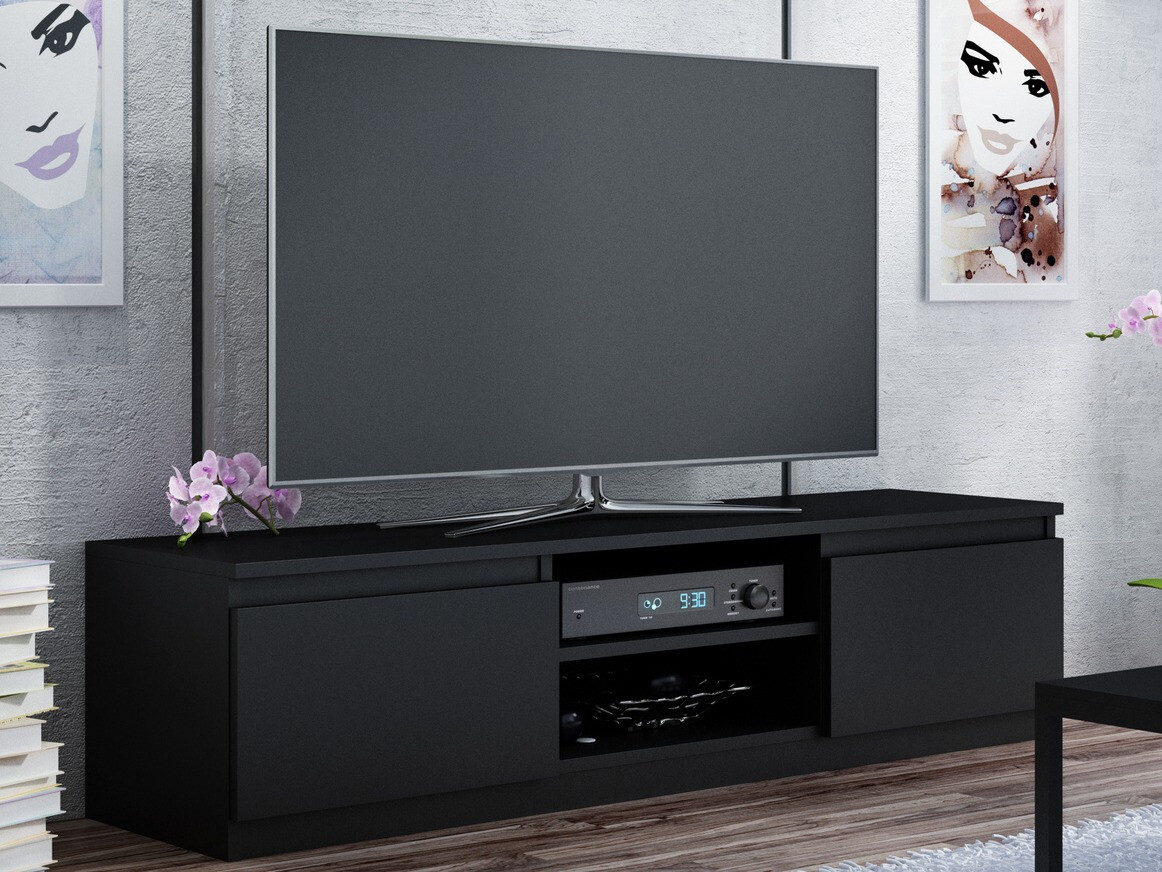 Mobile porta TV Elbvelu 125 (Nero)