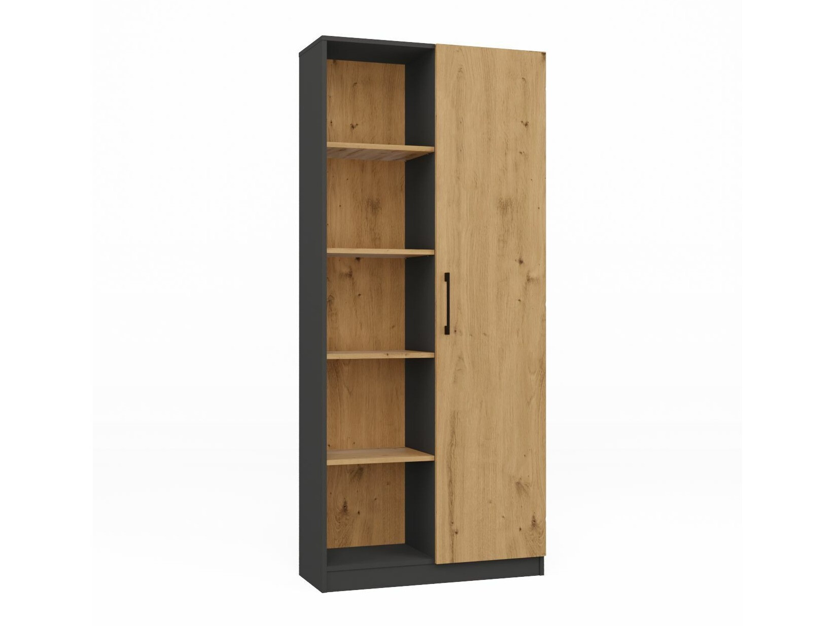 Scaffale Elbvelu 122 (Antracite + Rovere Artisan)