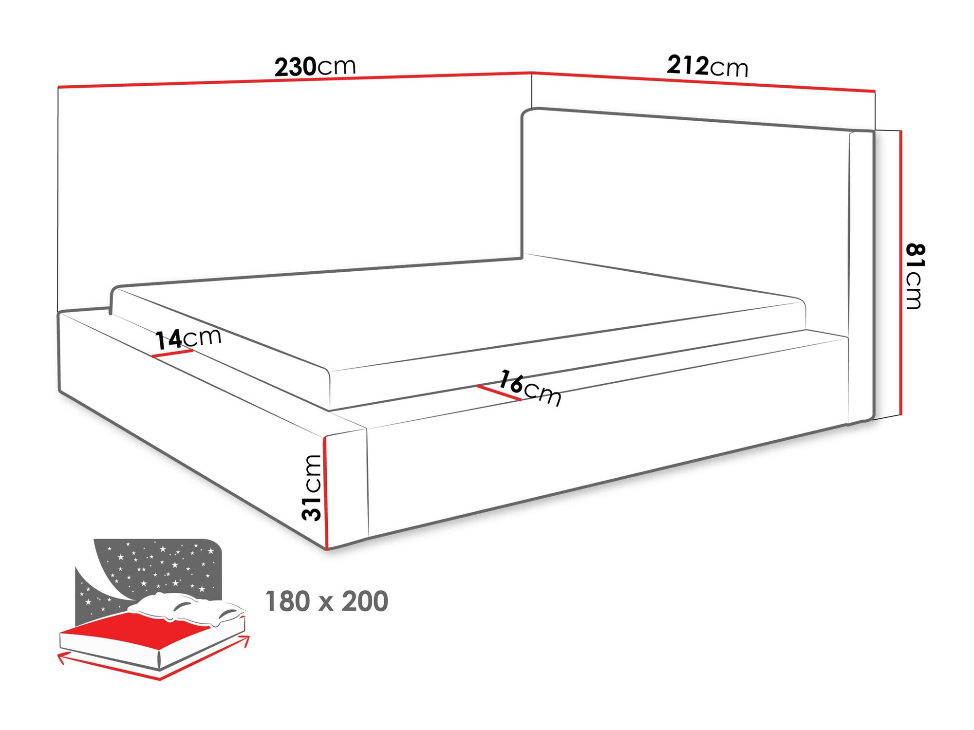 Letto TrendyNest Cervara (Top 88)