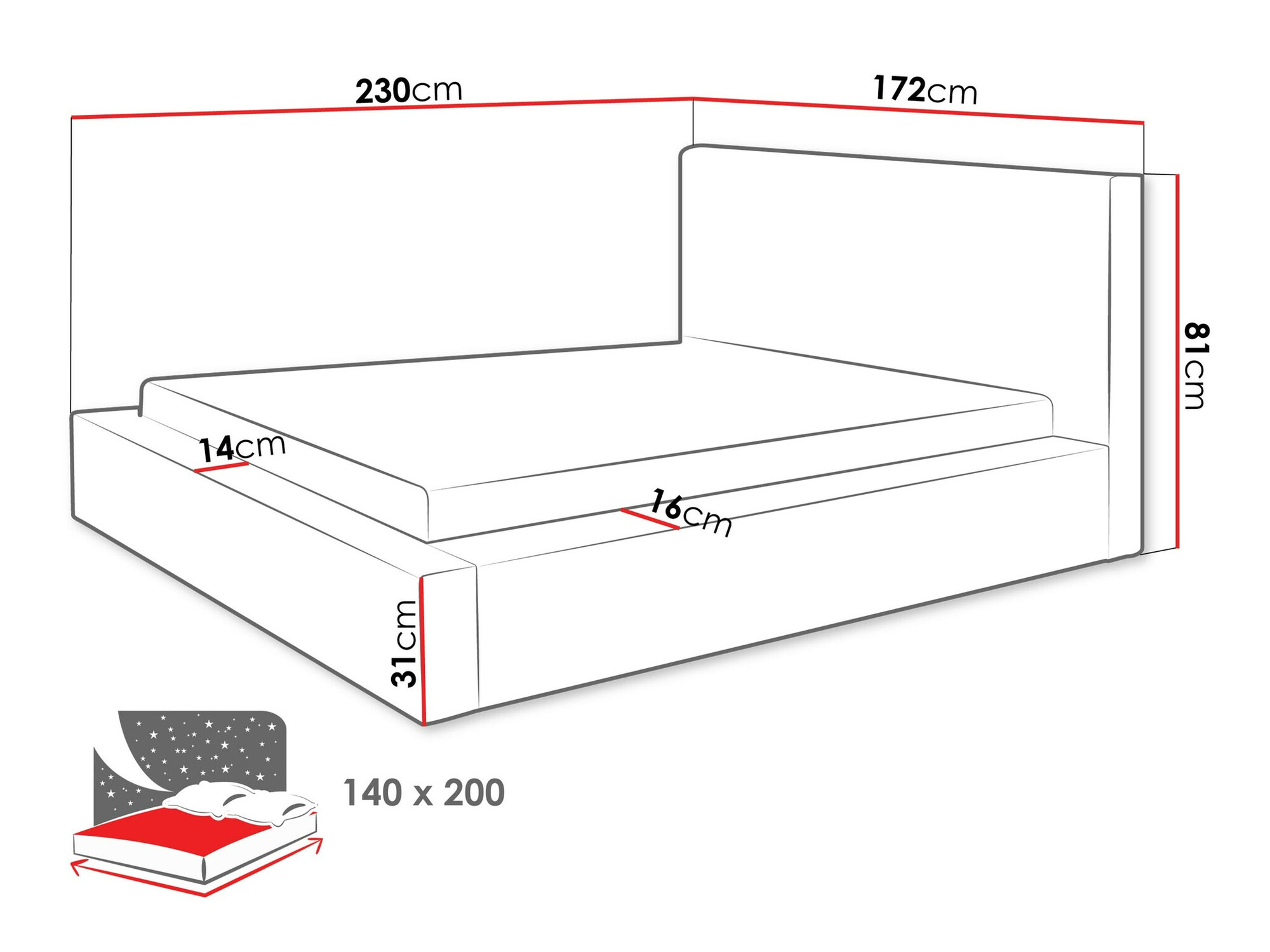 Letto TrendyNest Cervara (Top 90)