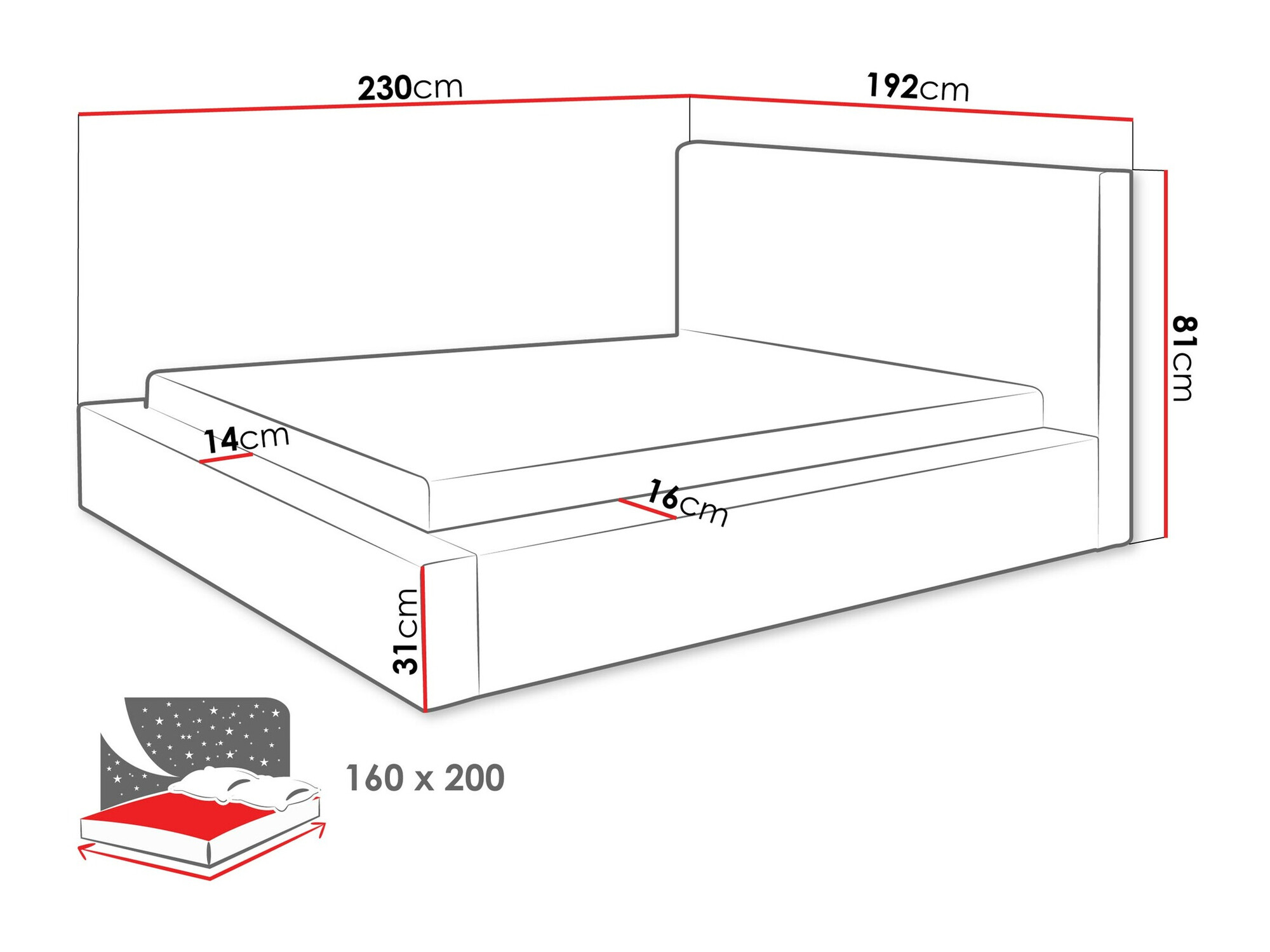 Letto TrendyNest Cervara (Top 90)