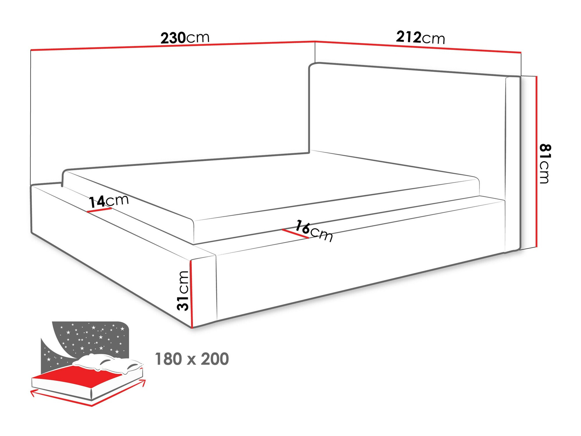 Letto TrendyNest Cervara (Top 90)