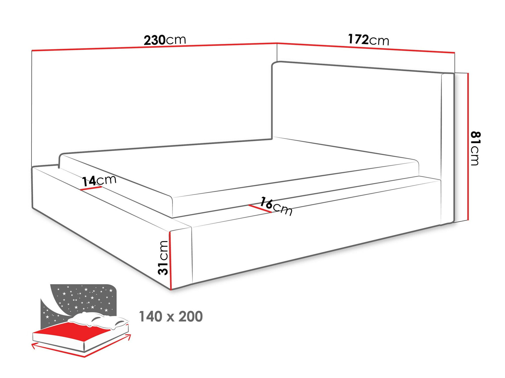 Letto TrendyNest Cervara (Top 95)