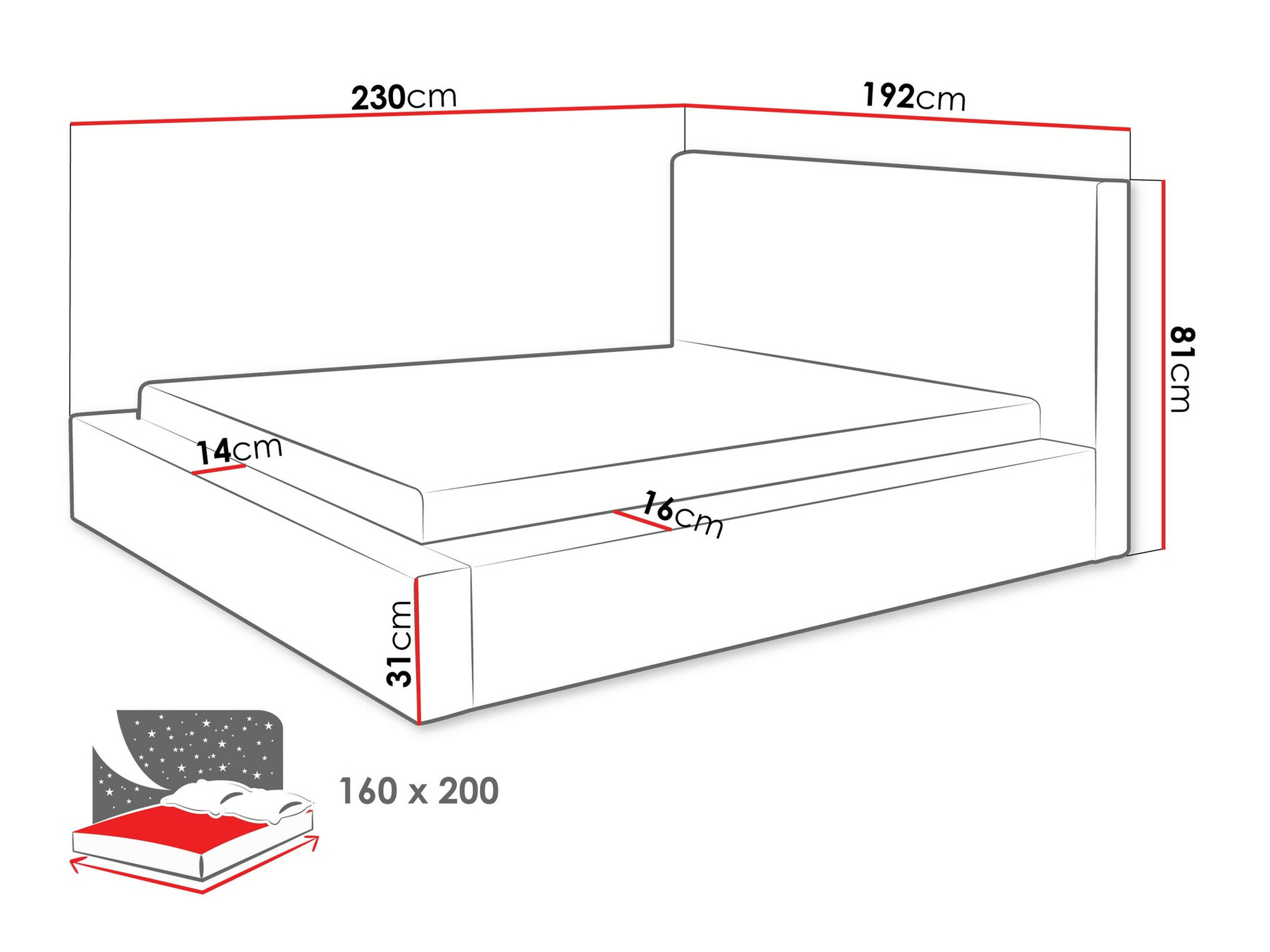 Letto TrendyNest Cervara (Top 95)