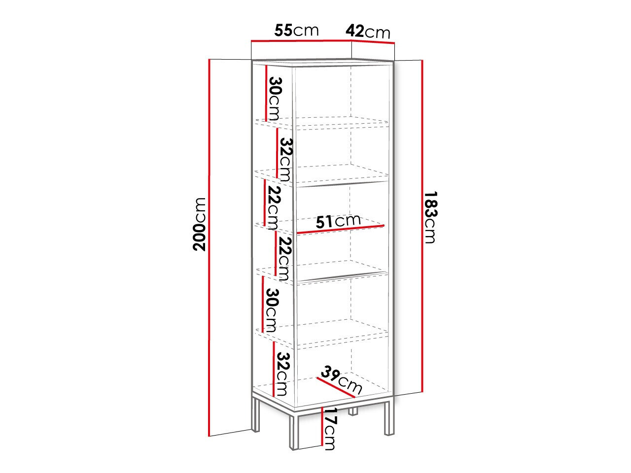 Scaffale Natar (Bianco + Bianco lucido)