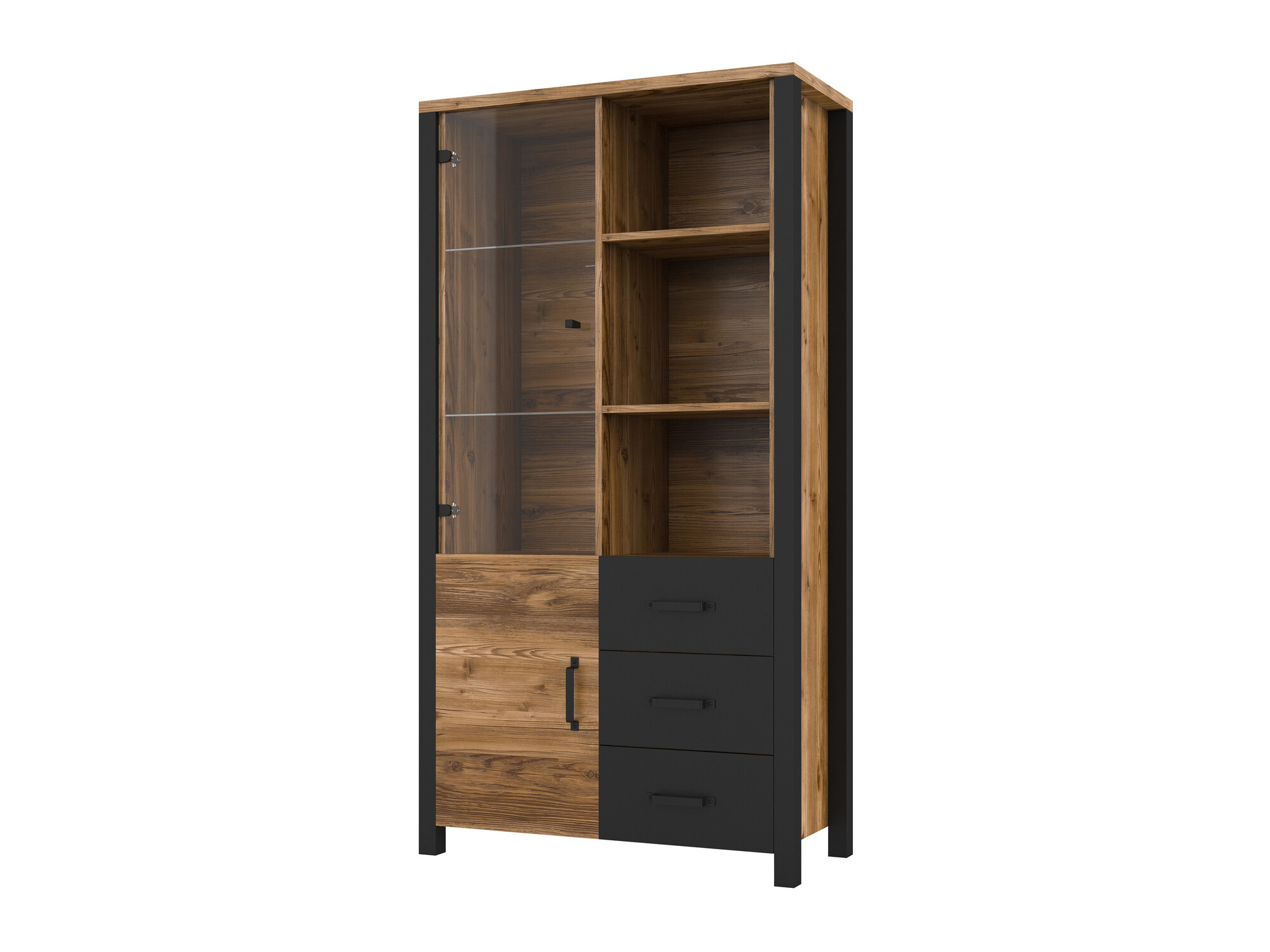 Scaffale Tornua 102 (Abete scuro + Nero opaco)