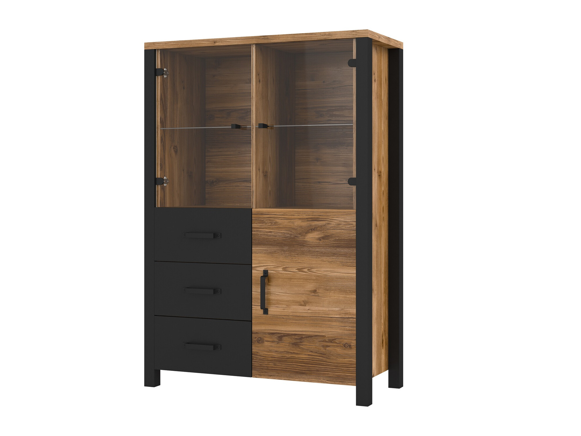 Scaffale Tornua 105 (Abete scuro + Nero opaco)