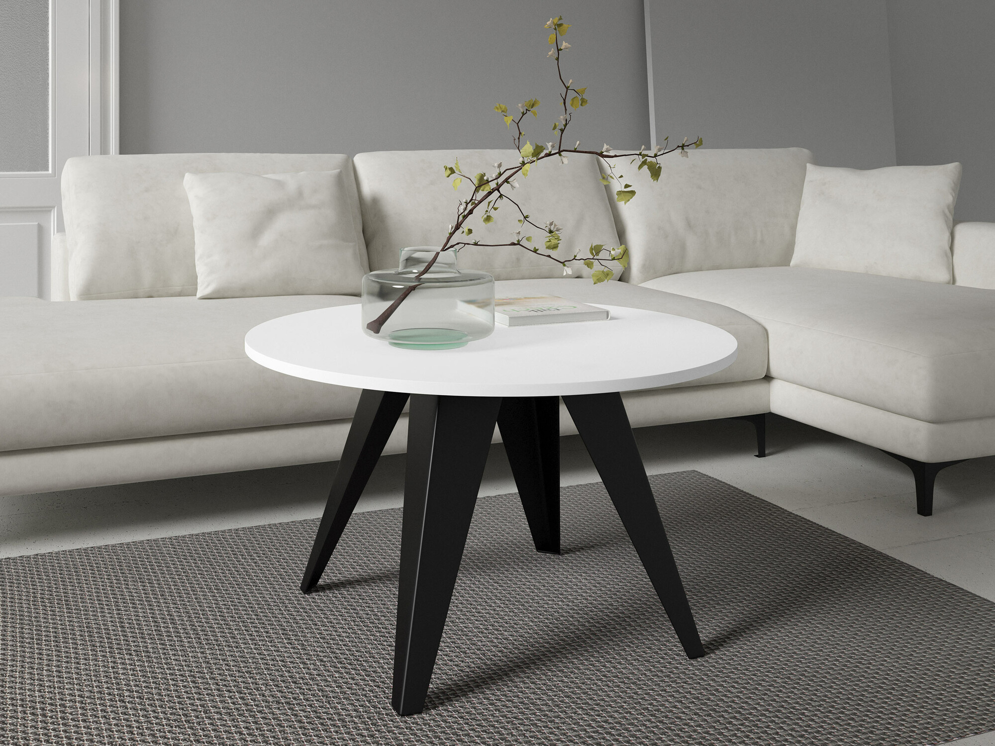 Tavolino da caffè Oswego 116 (Nero + Bianco)