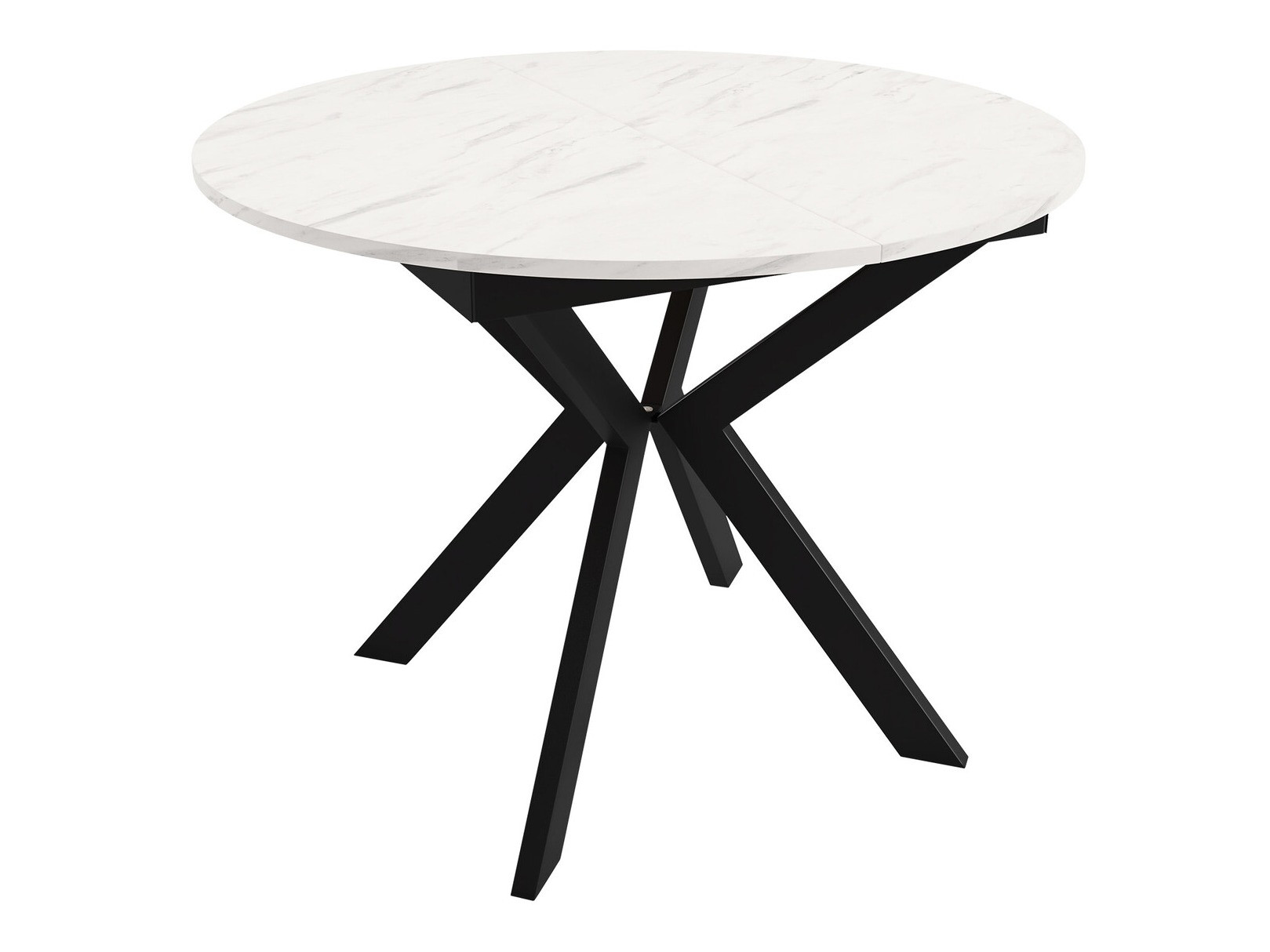 Tavolo Oswego 112 (Nero + Marmo bianco)