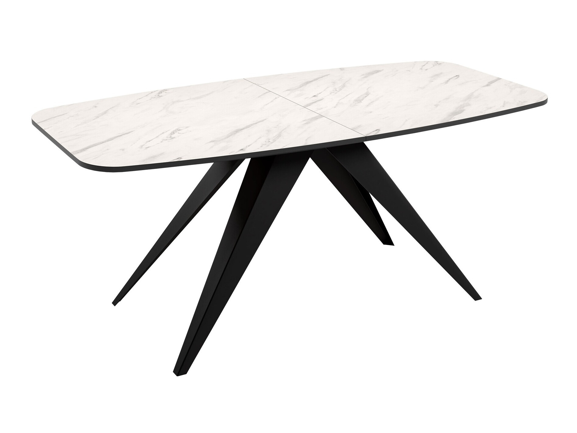 Tavolo Oswego 115 (Nero + Marmo bianco)