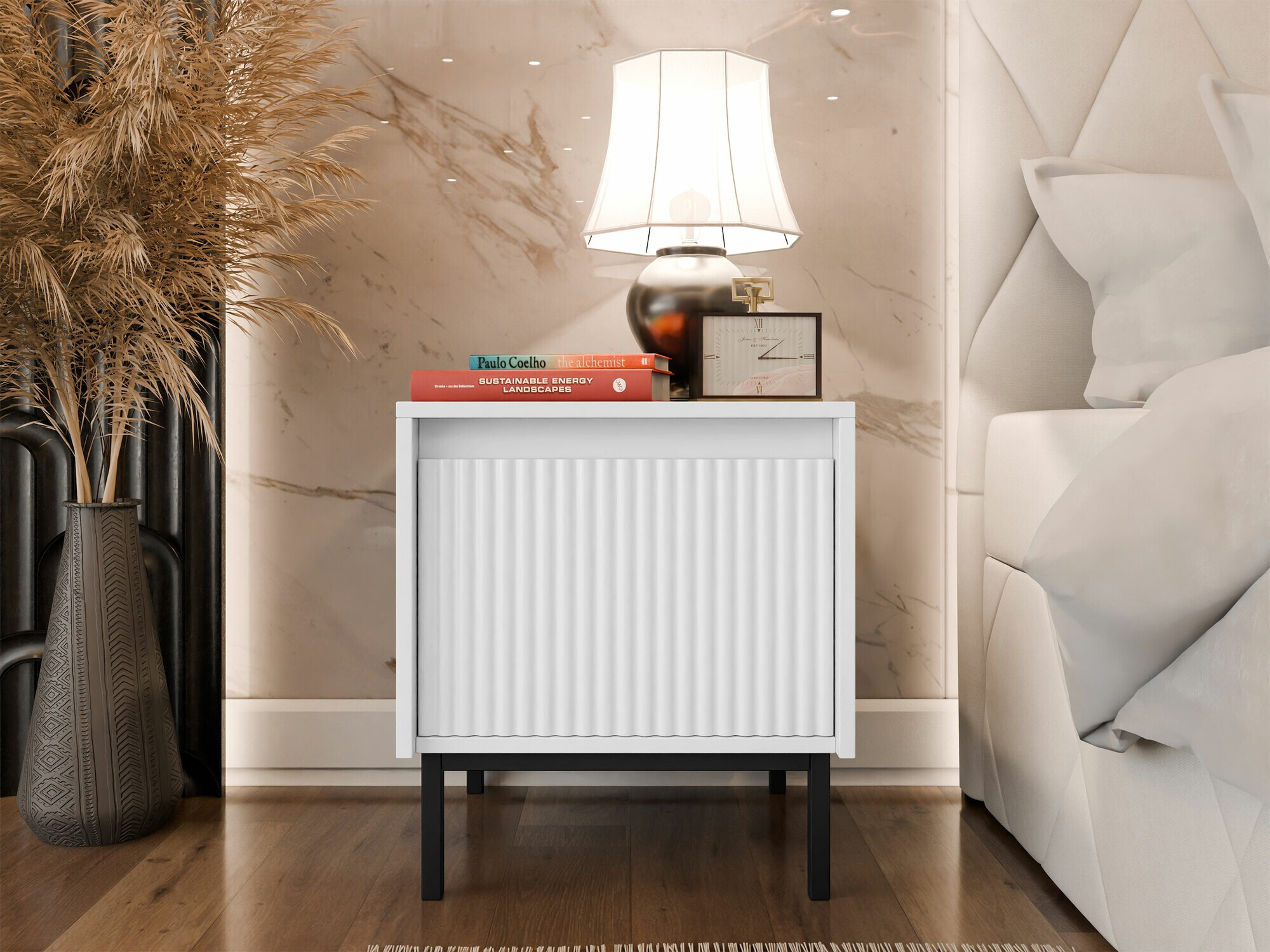 Comodino Comfivo Delruva (Bianco)