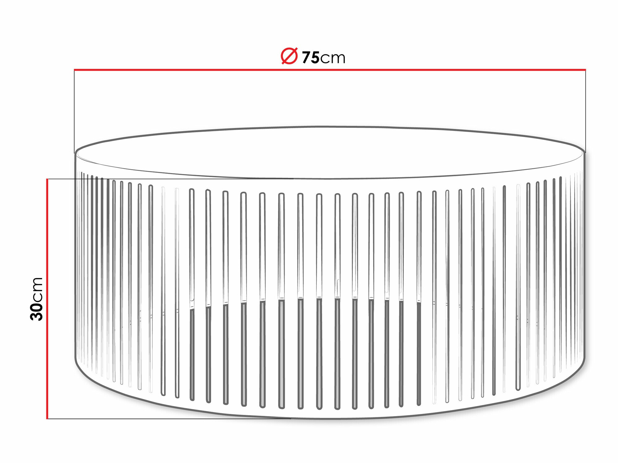 Tavolino da caffè Prunis (Nero)