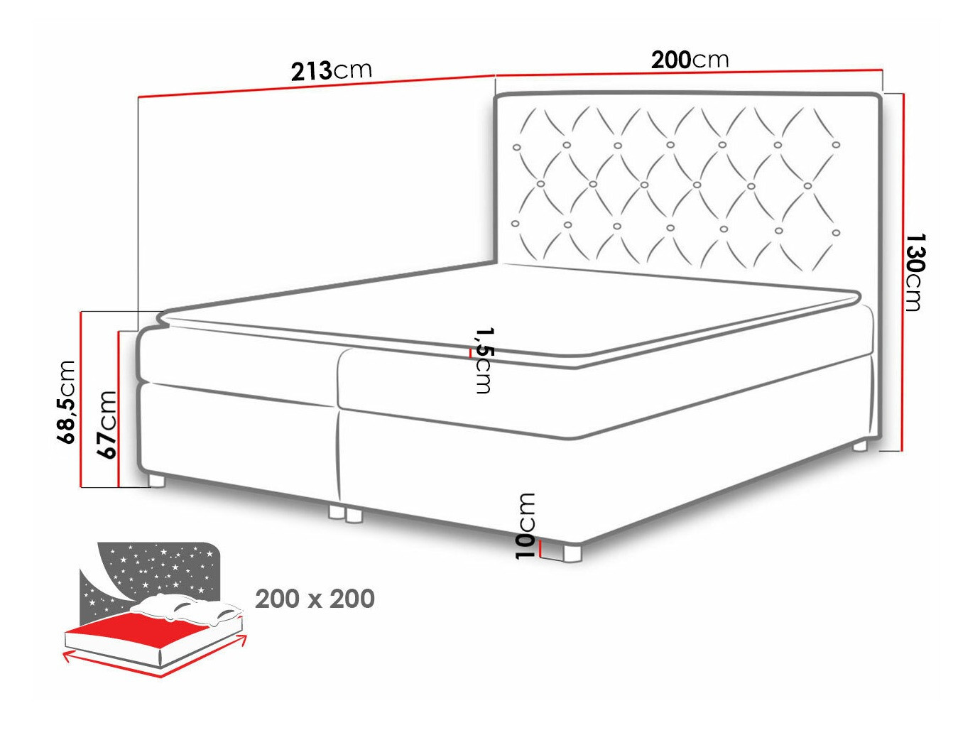 Letto continentale Domus (Primo 8813)
