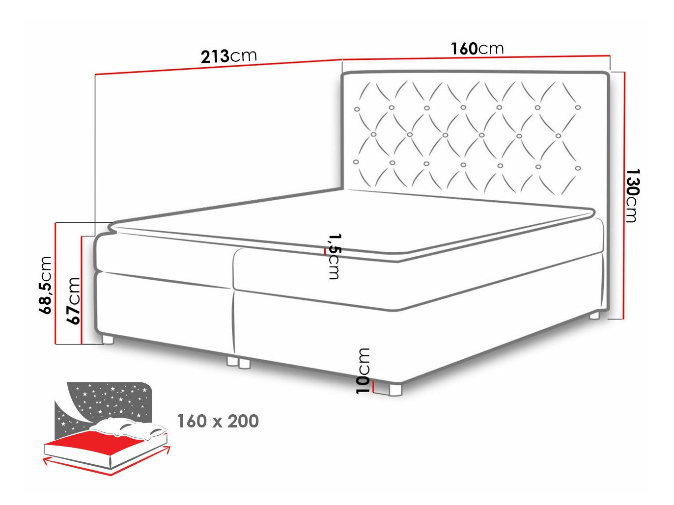 Letto continentale Domus (Soft 017)