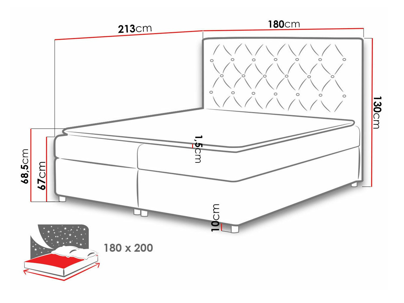 Letto continentale Domus (Soft 017)