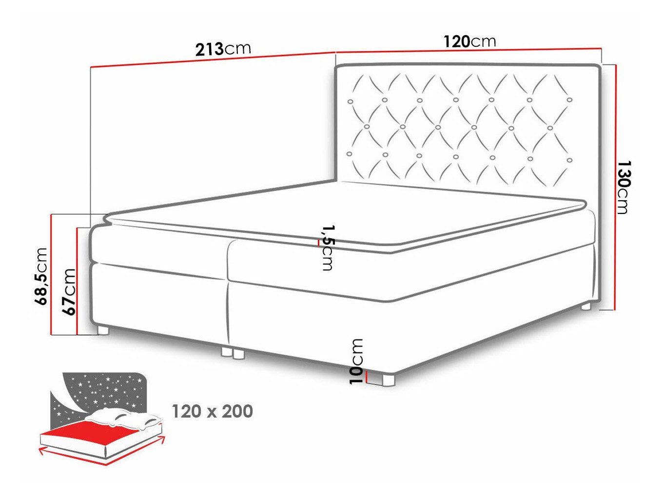 Letto continentale Domus (Soft 017)