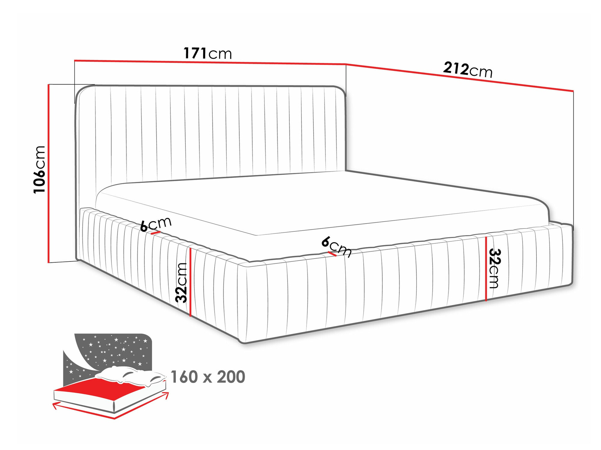 Letto TrendyNest Caprion (Velluto 02)