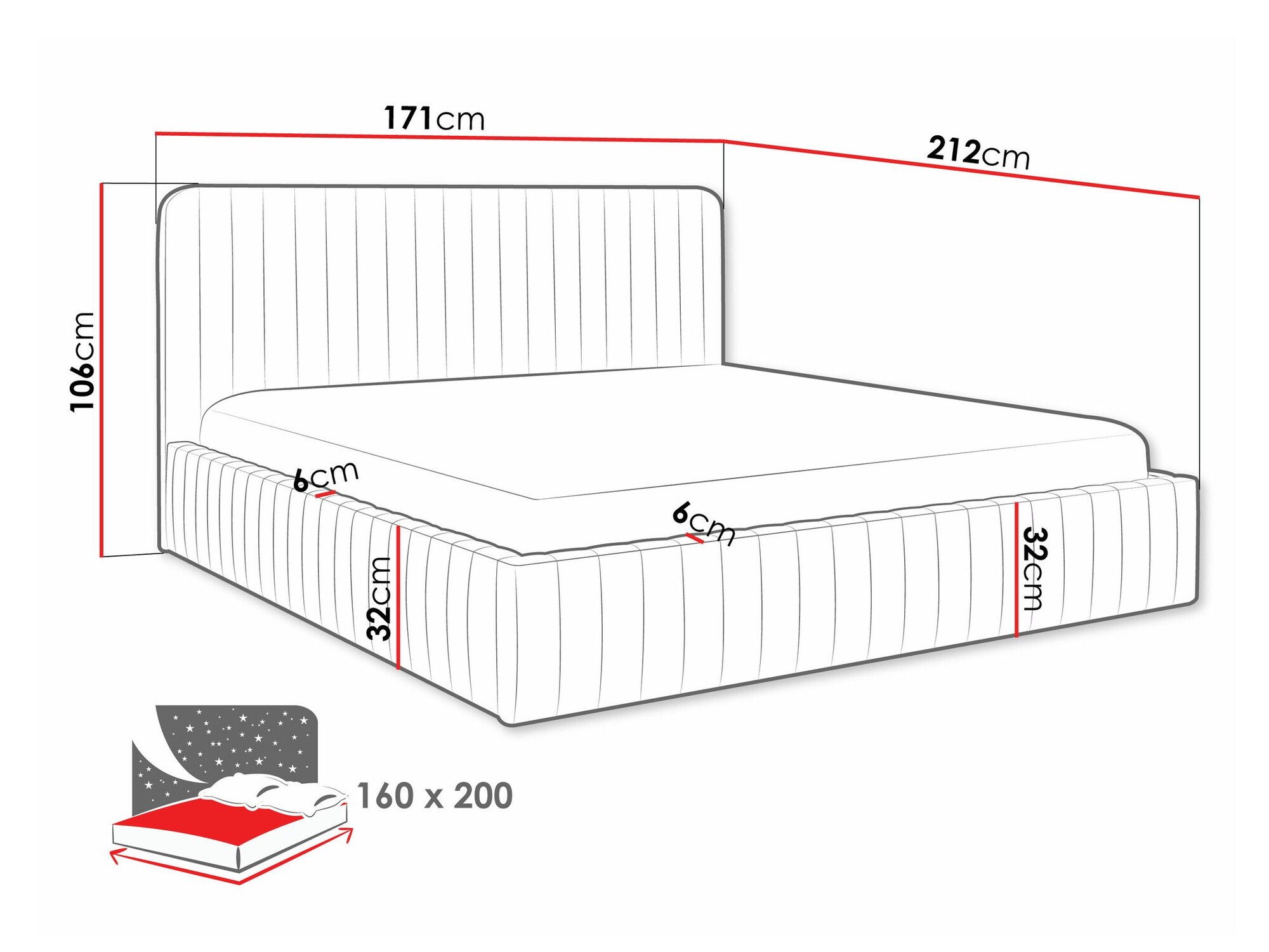 Letto TrendyNest Caprion (Velluto 18)