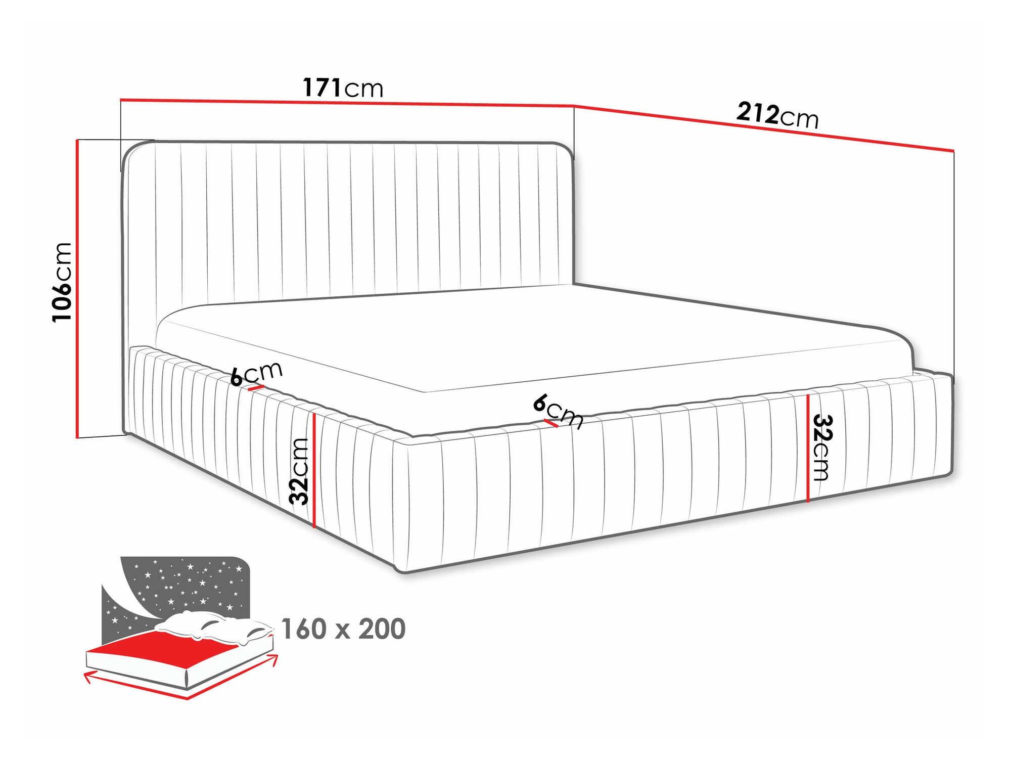 Letto TrendyNest Caprion (Velluto 25)