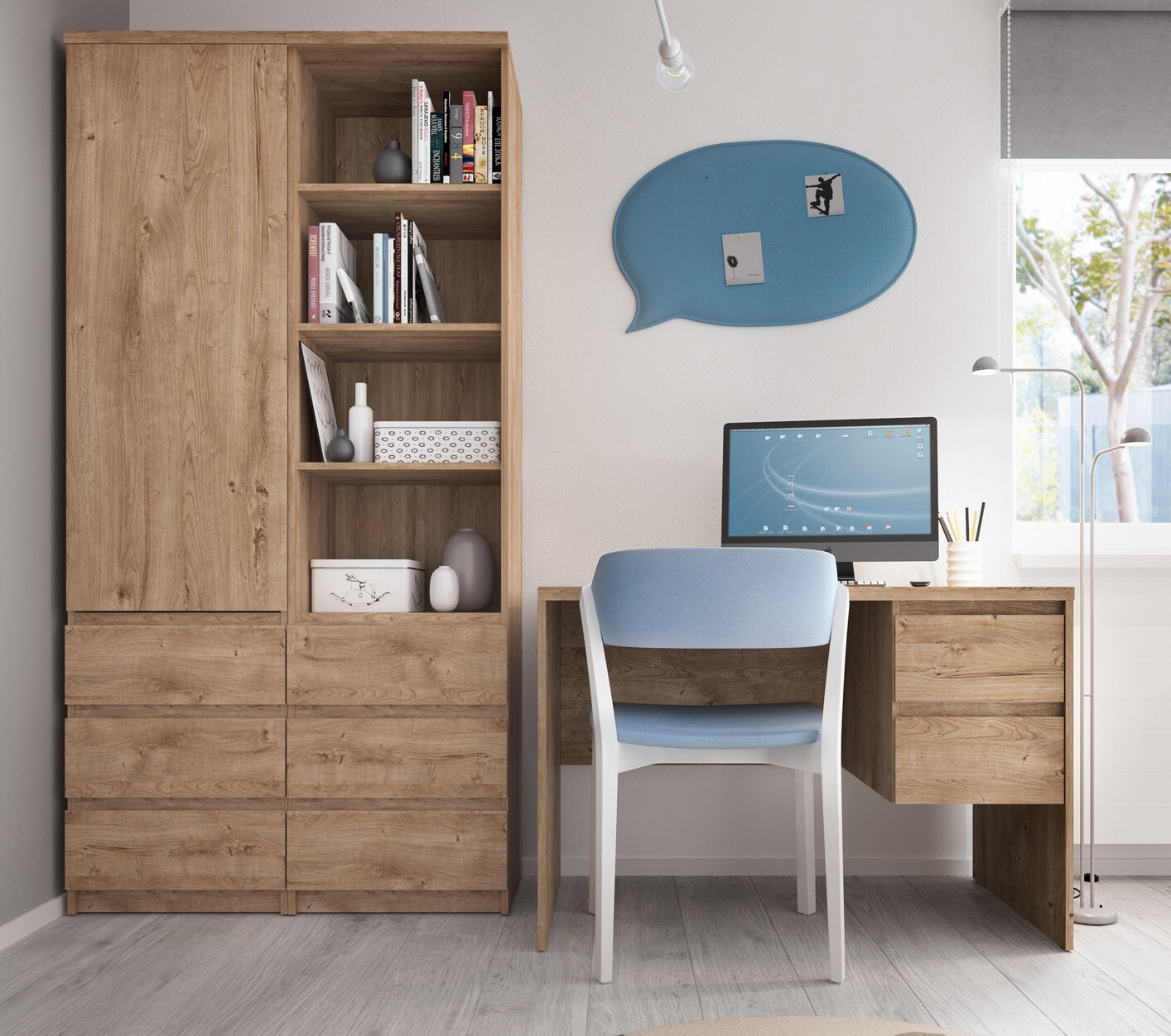 Scrivania da ufficio Merfere 100 (Quercia)