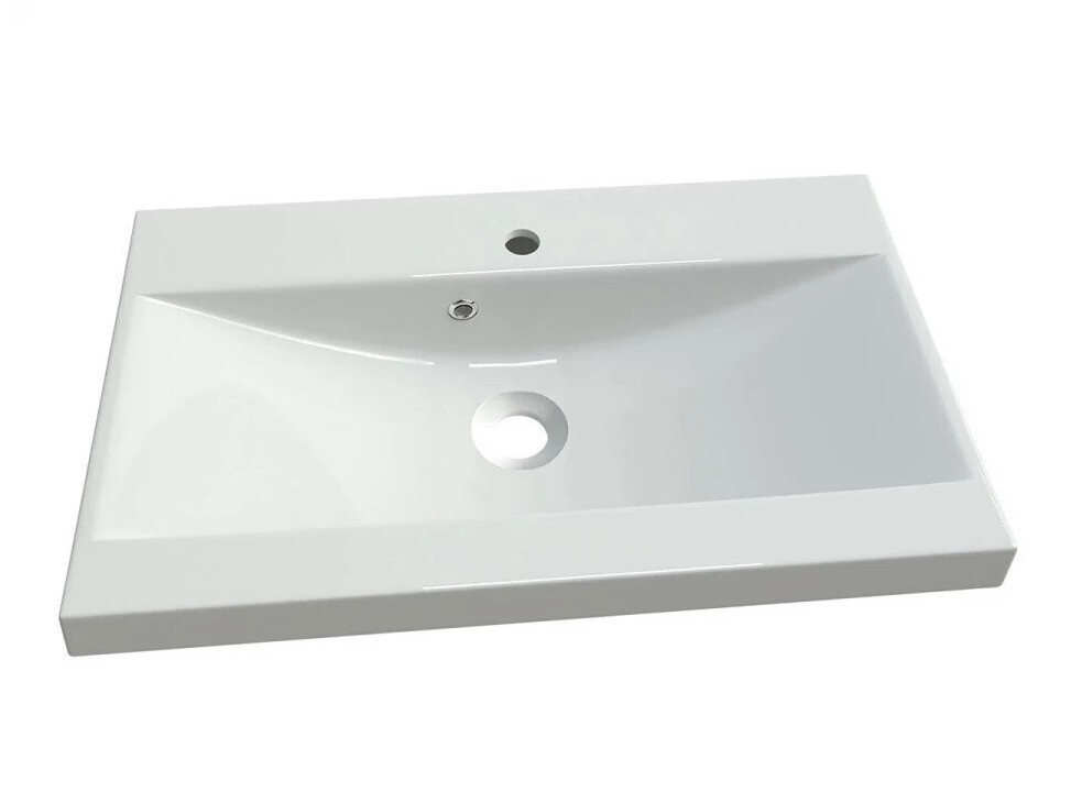 Set bagno Scientia III (Bianco lucido + Quercia di Wotan)