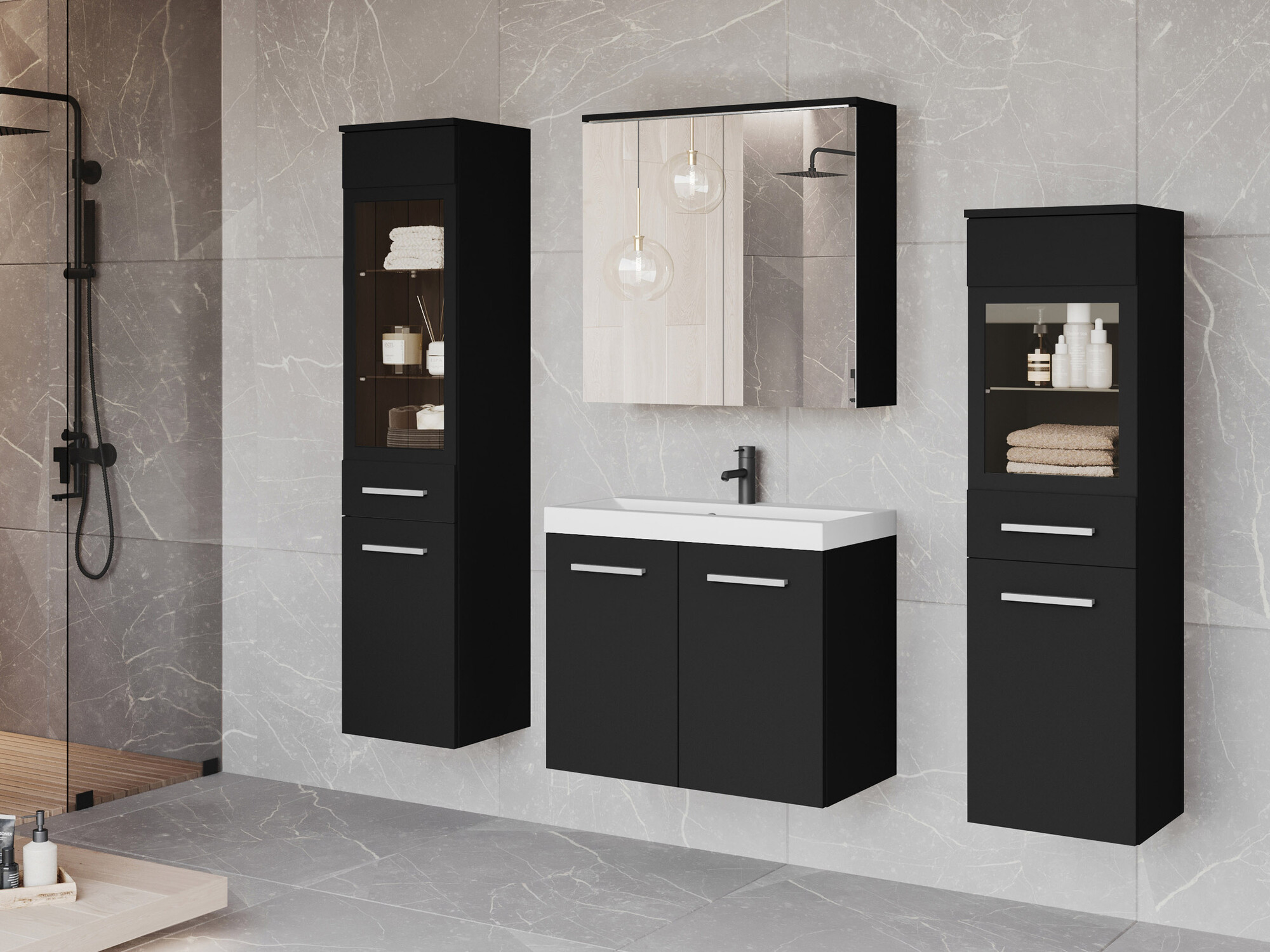 Set bagno Scientia III (Grafite)