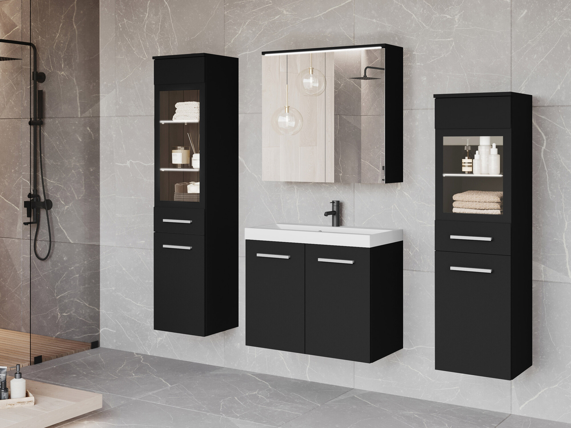 Set bagno Scientia III (Grafite)