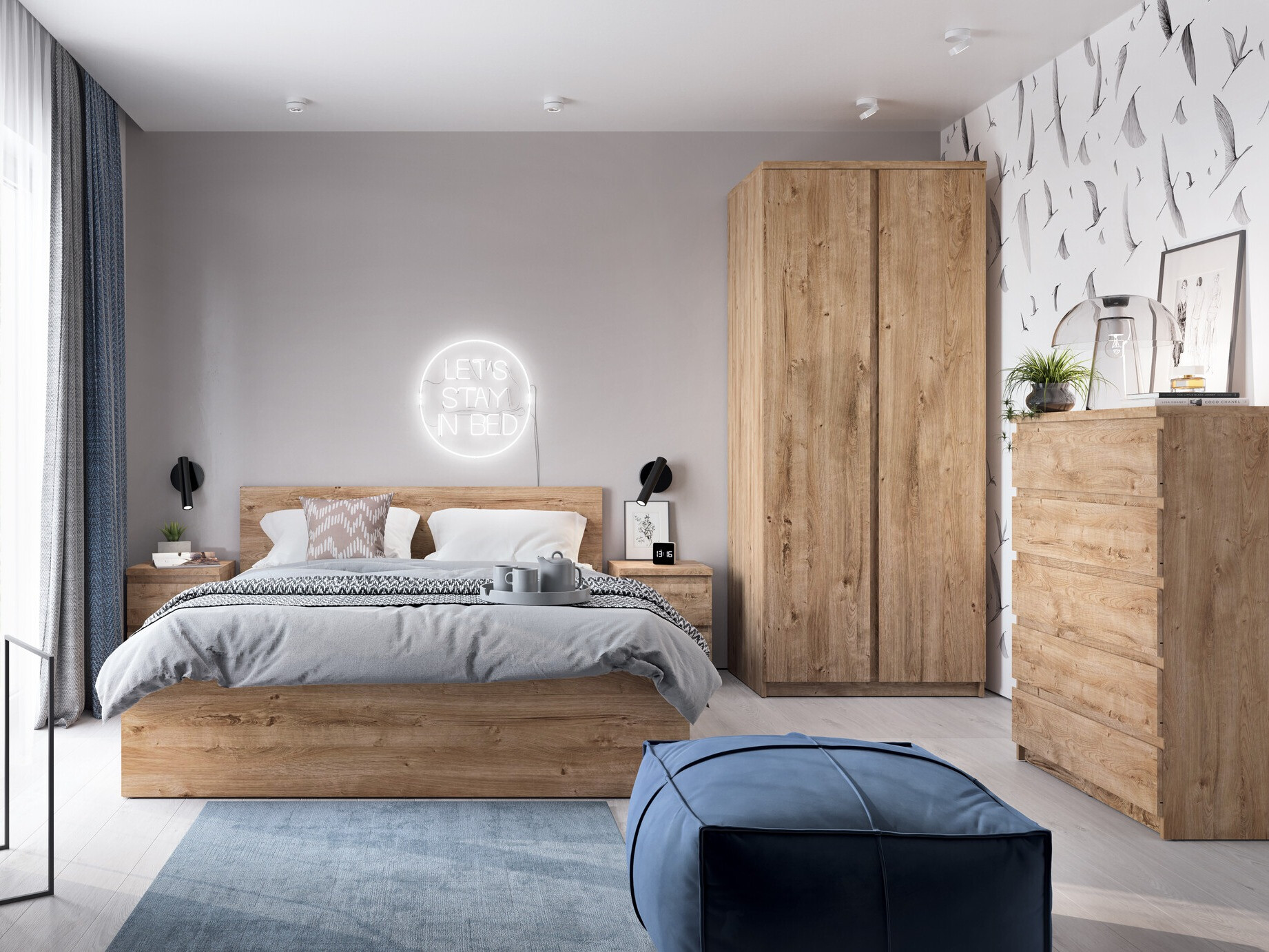 Letto Merfere 107 (Quercia)