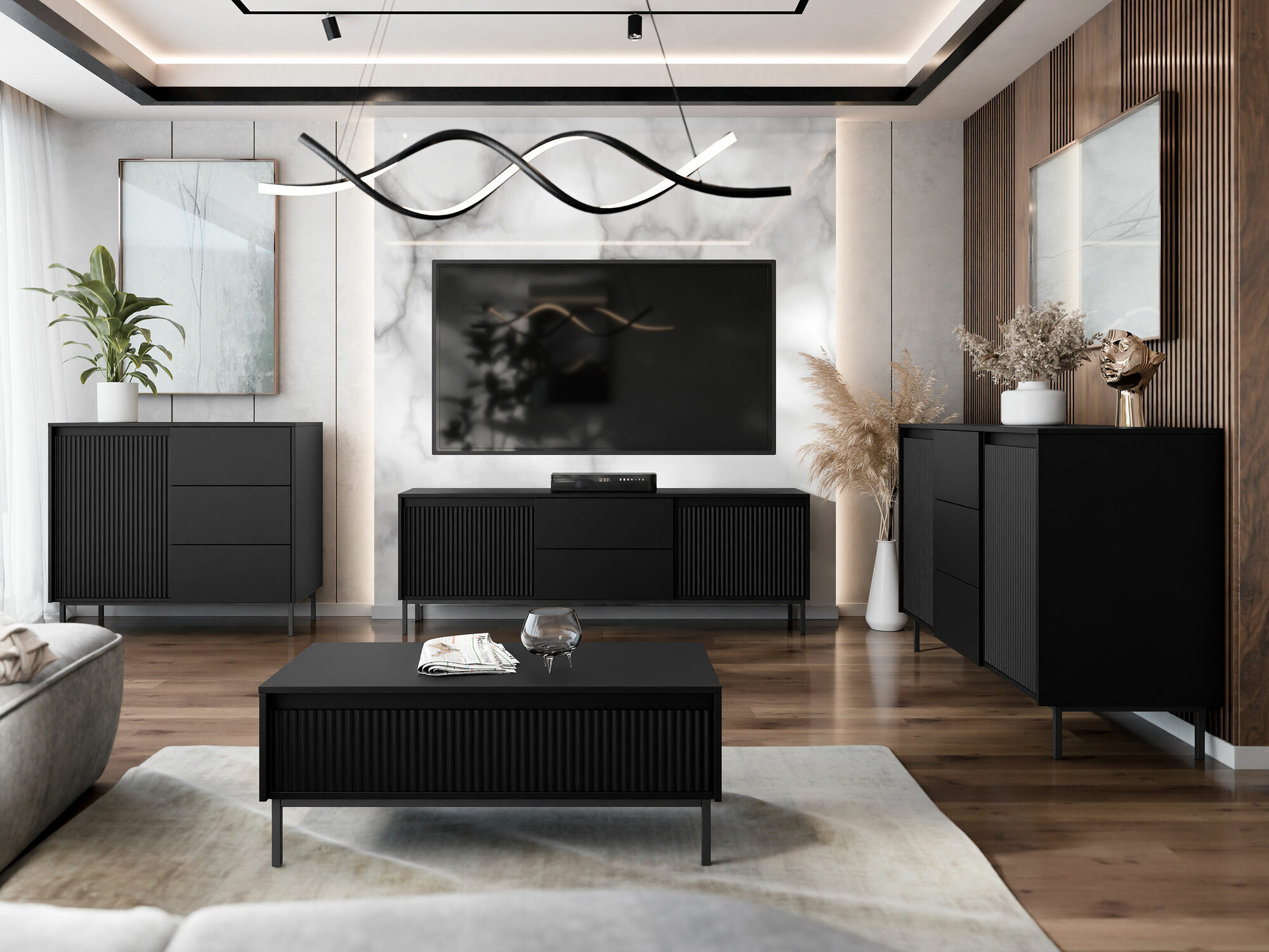 Cassettiera Comfivo Delruva I (Nero)