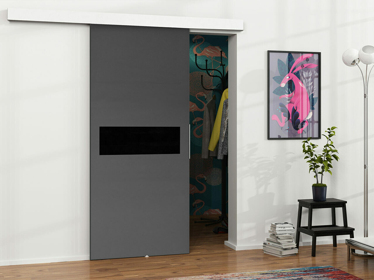 Porte scorrevoli Dover 127 (Antracite + Nero)