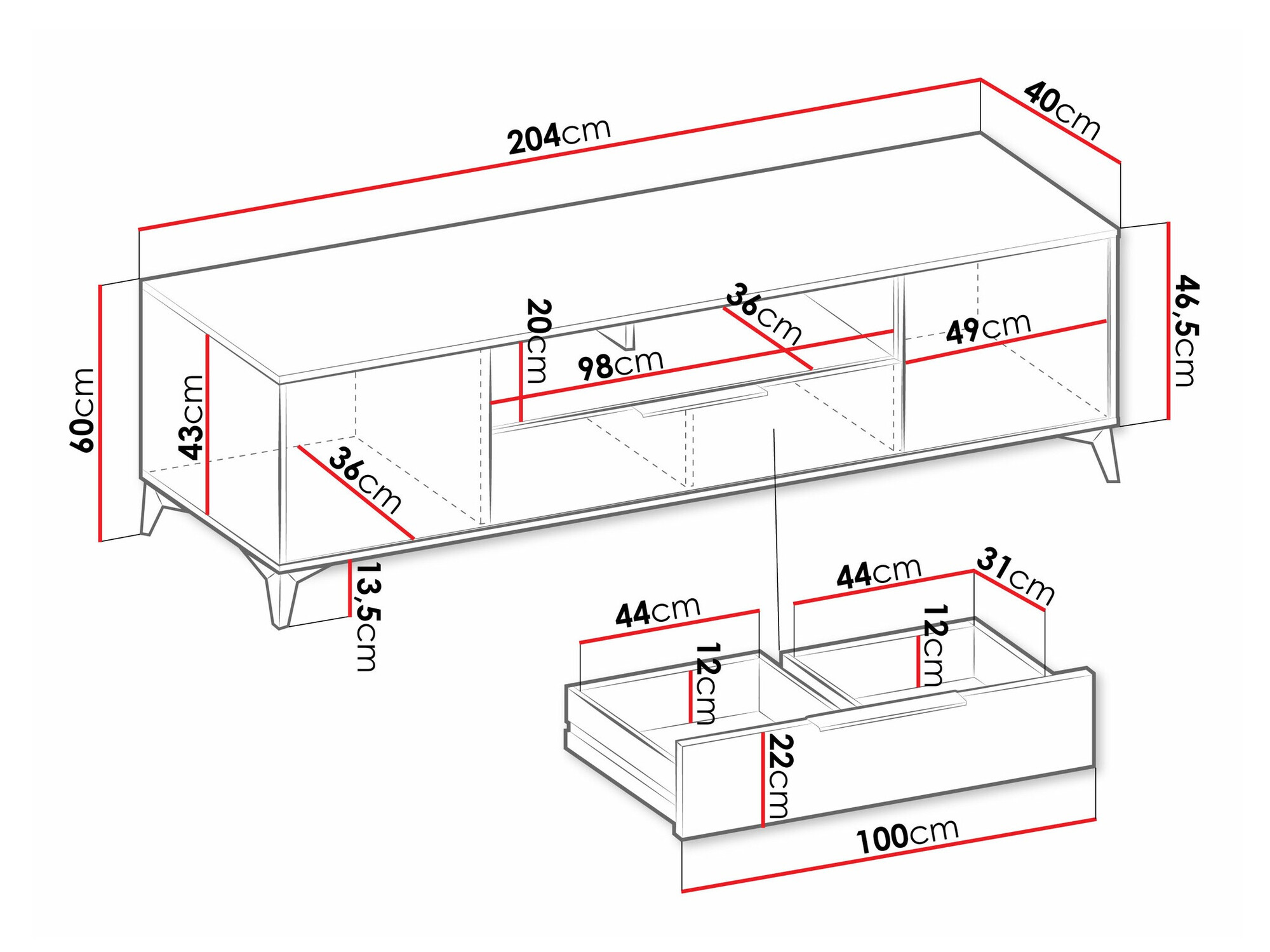 Mobile porta TV Comfivo Citrus