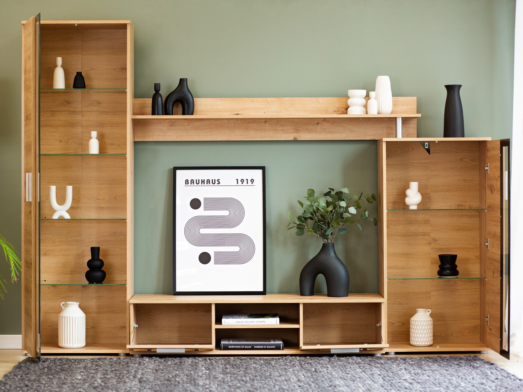 Parete attrezzata Bristol 202 (Rovere Artisan)