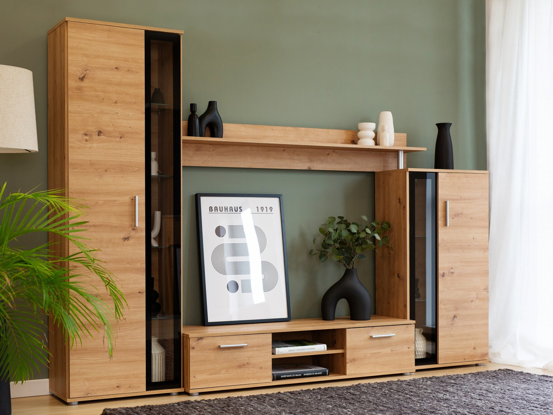 Parete attrezzata Bristol 202 (Rovere Artisan)