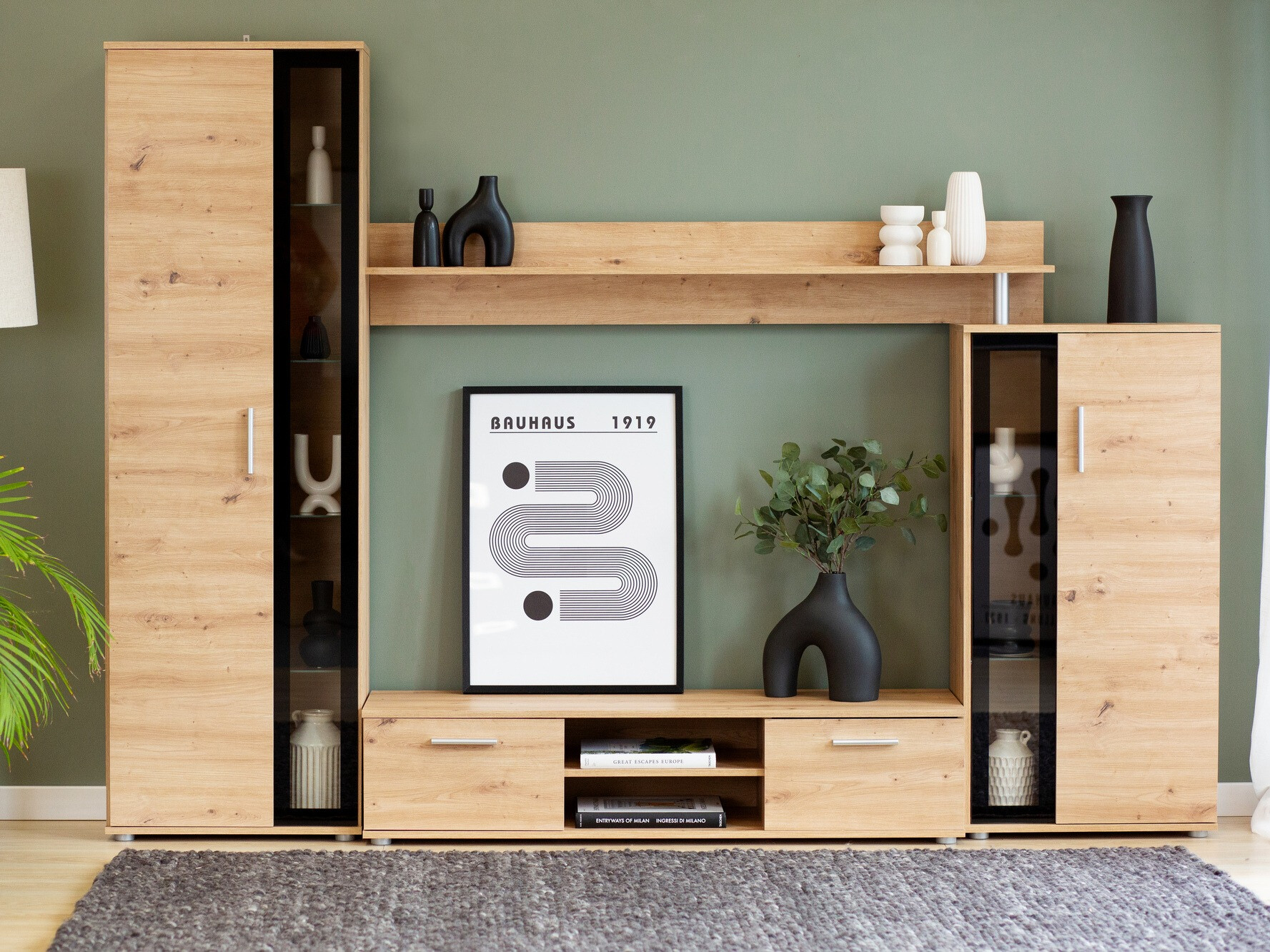 Parete attrezzata Bristol 202 (Rovere Artisan)