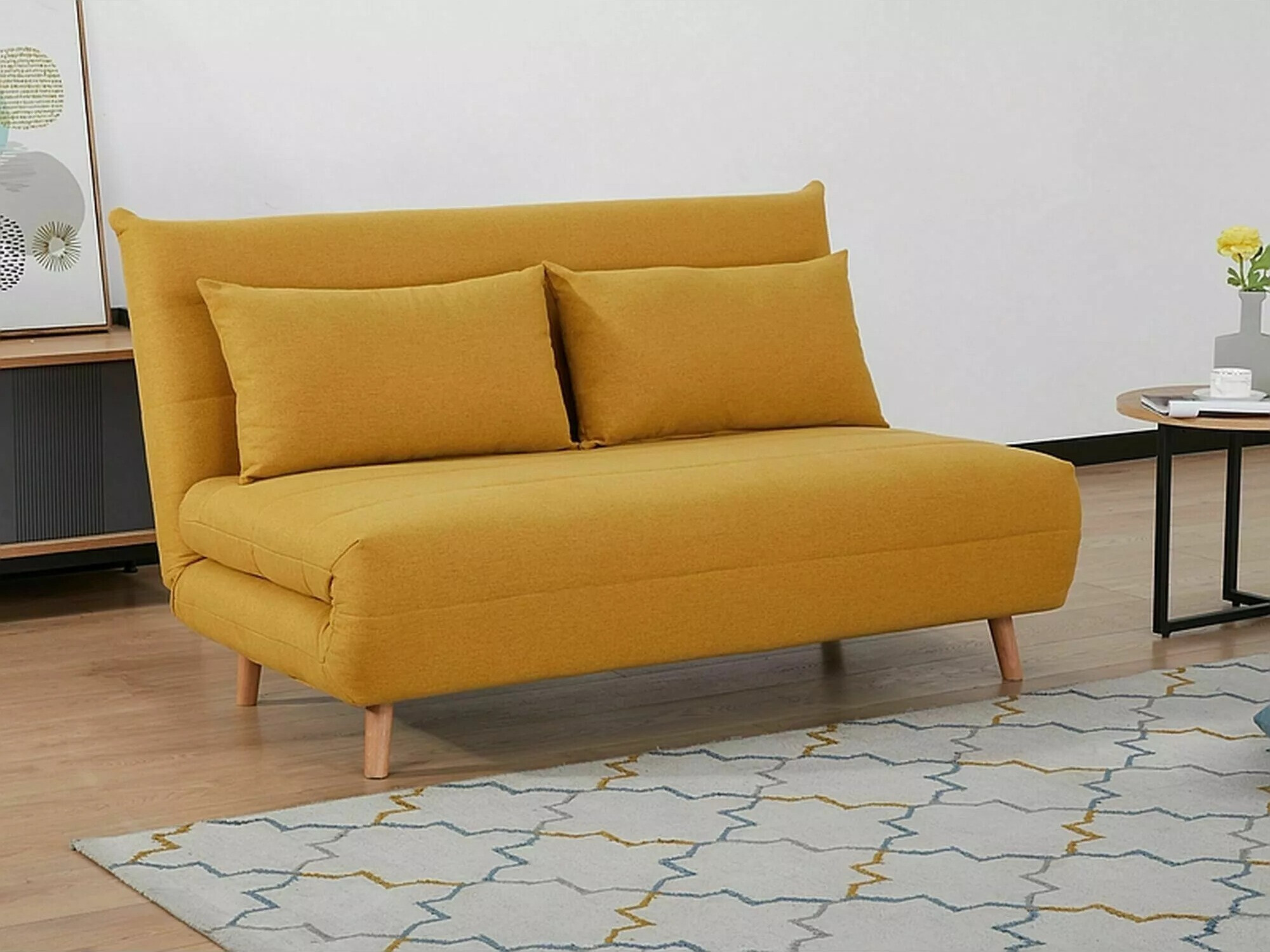 Divano letto Detroit 139 (Giallo)