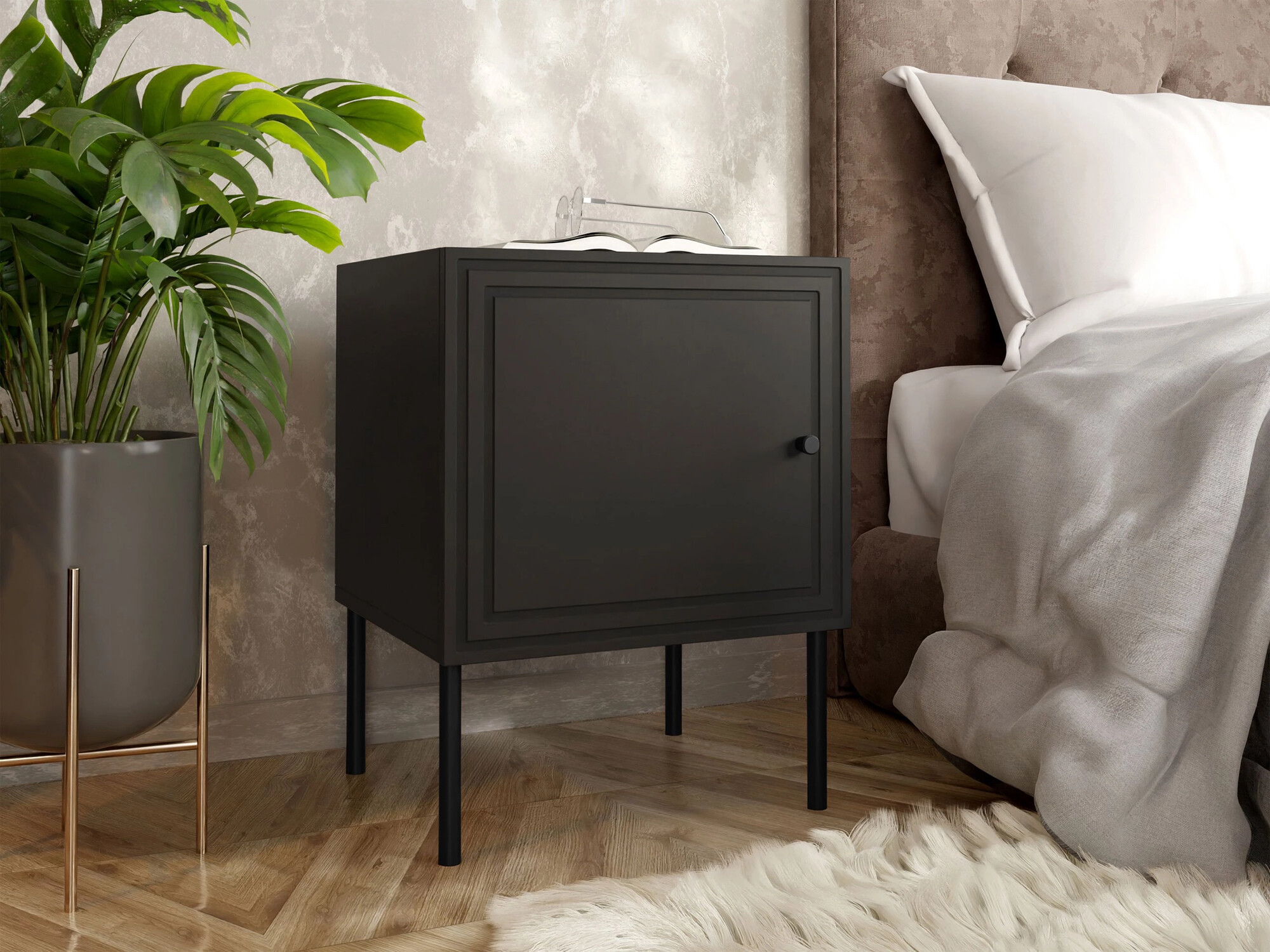 Set di comodini Celra (Nero)