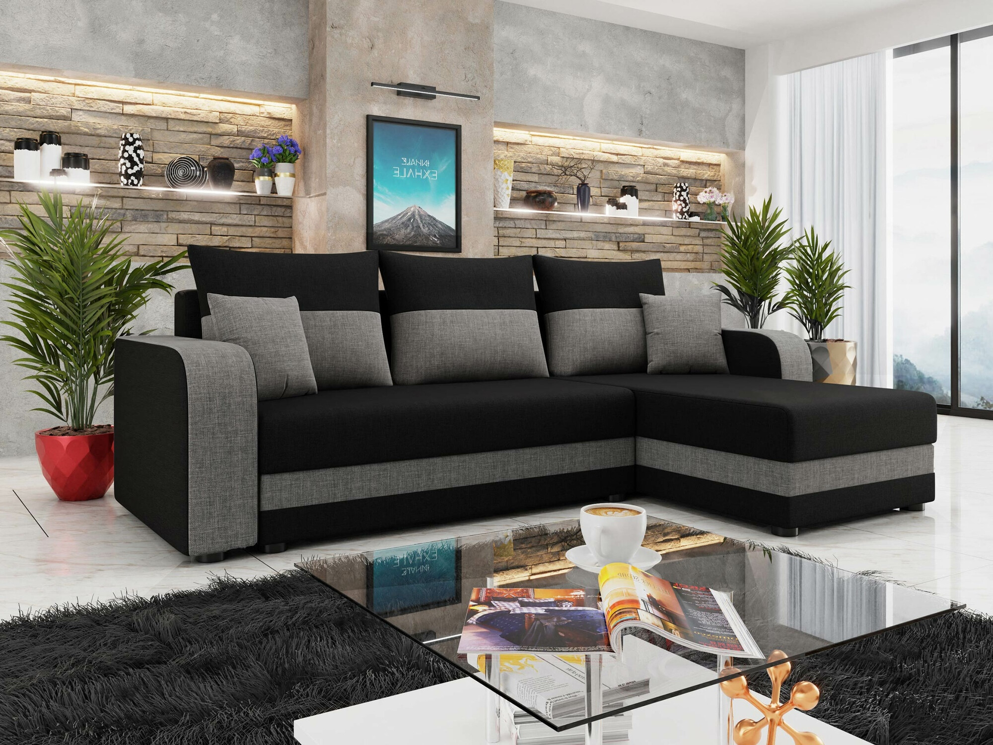 Divano angolare Memphis 112 (Lux 23 + Lux 05)