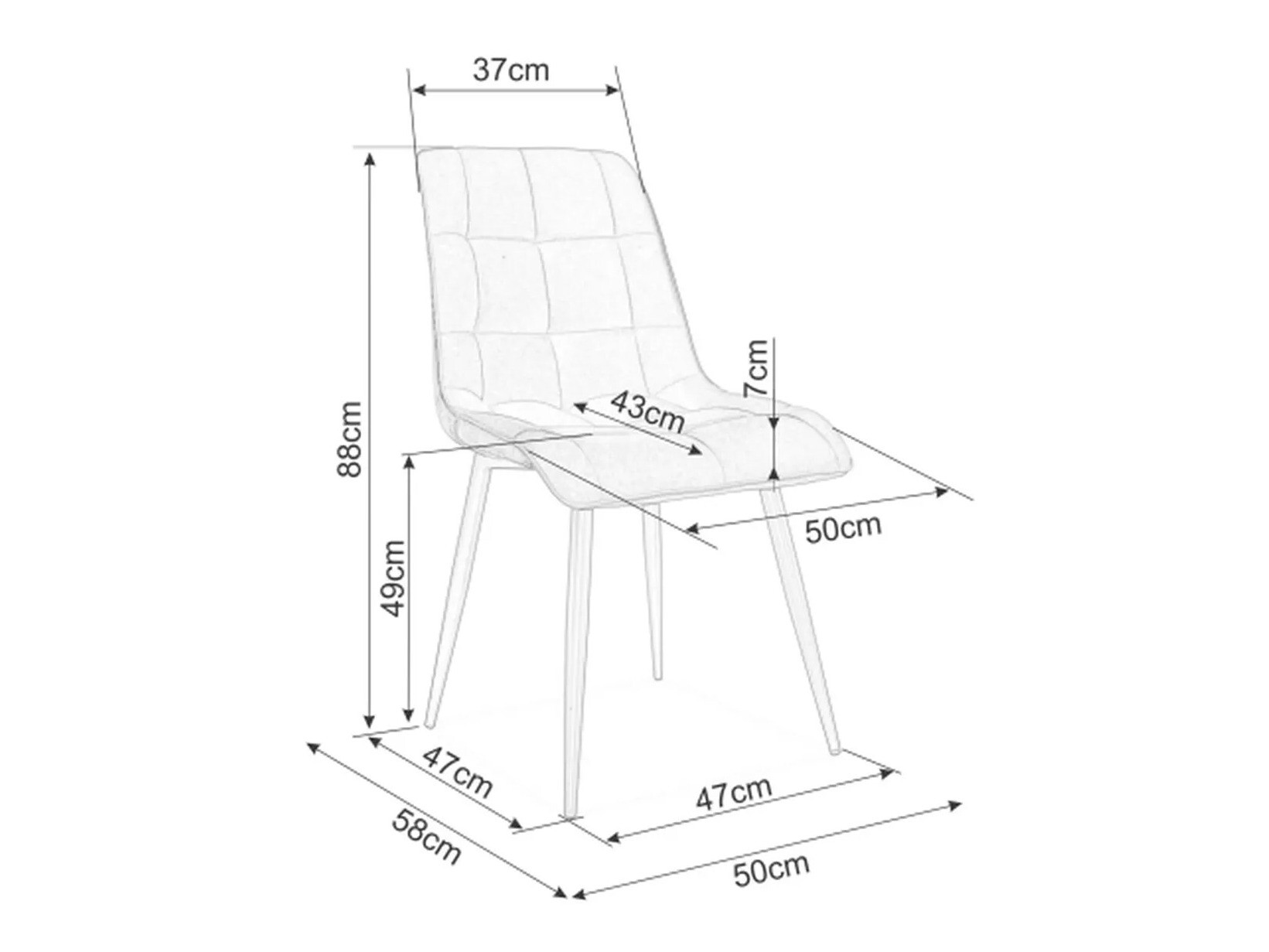 Sedia Detroit 288 (Giallo)