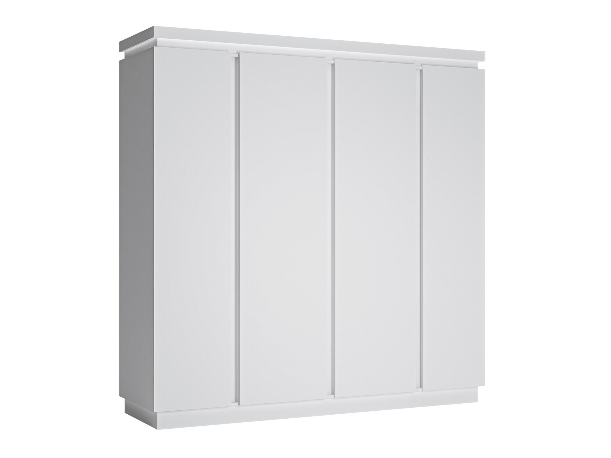 Armadio Feldeli 116 (Bianco + Bianco lucido)