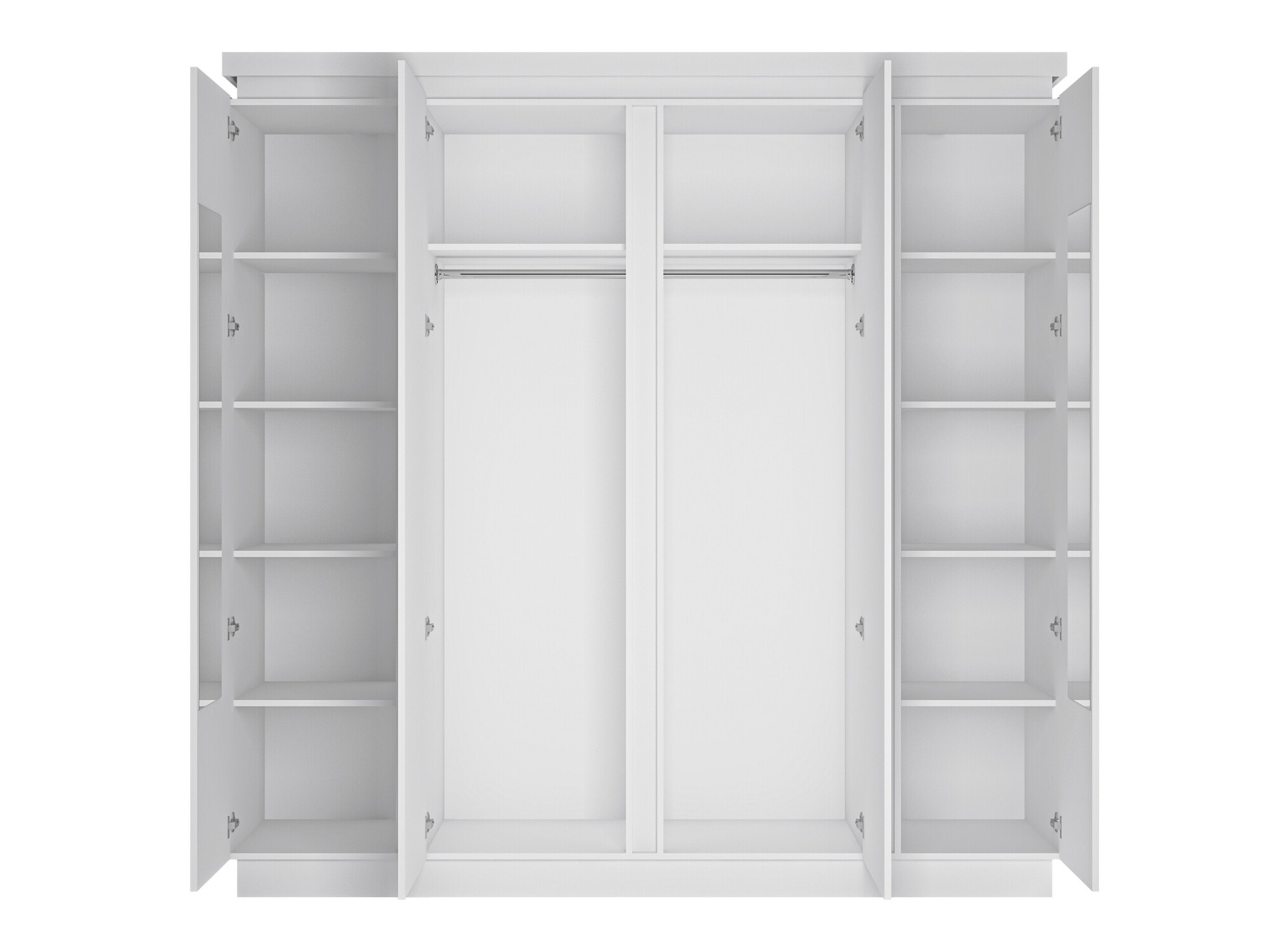 Armadio Feldeli 116 (Bianco + Bianco lucido)