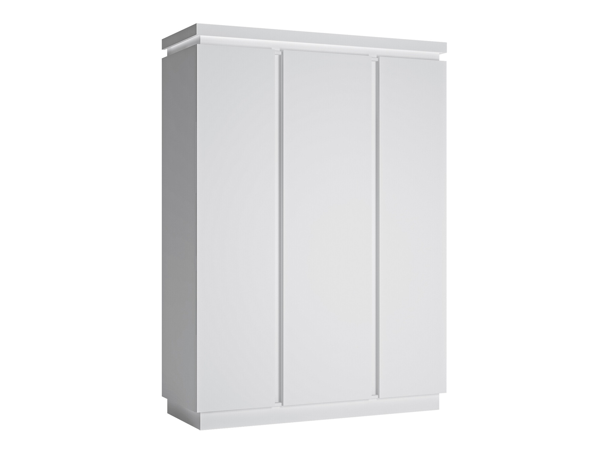 Armadio Feldeli 115 (Bianco + Bianco lucido)