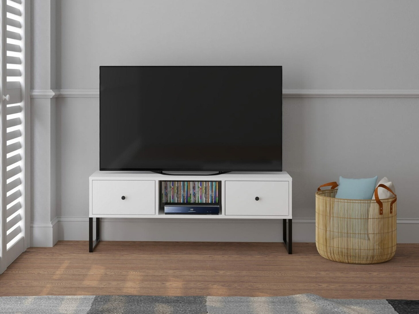 Mobile porta TV Dalferi 106 (Bianco)